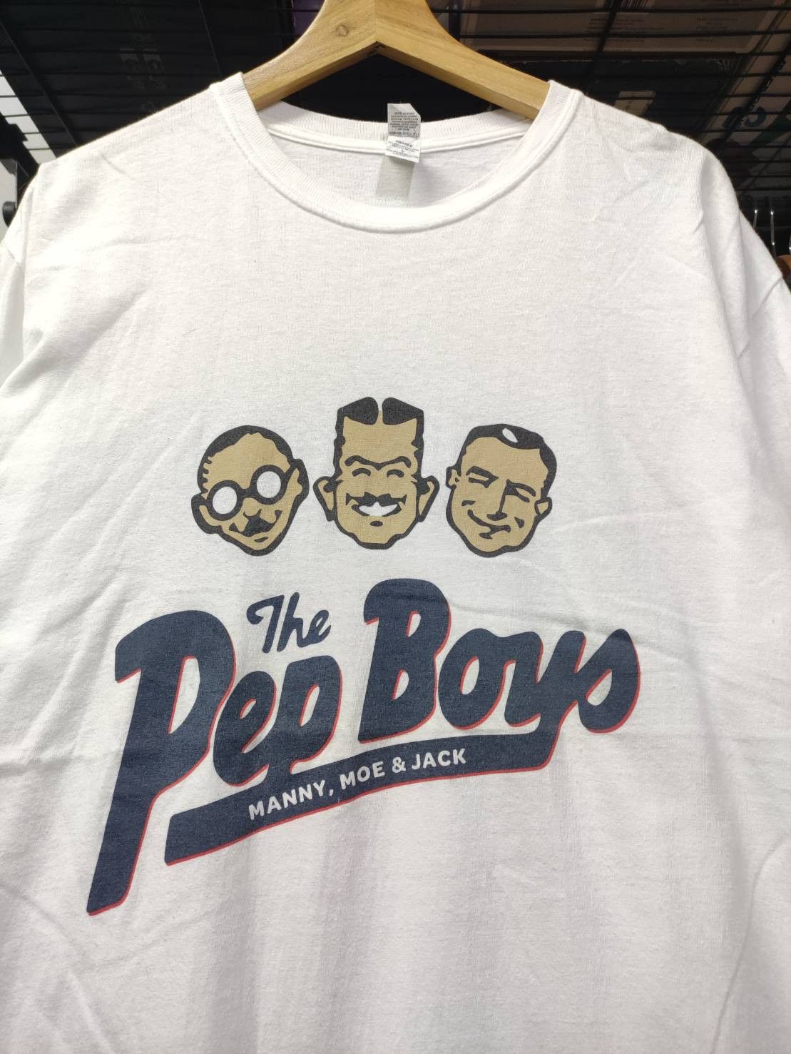 Vintage The Pep Boys " Manny, Moe, & Jack " Promo T-Shirt Size US L / EU 52-54 / 3 - 1 Thumbnail