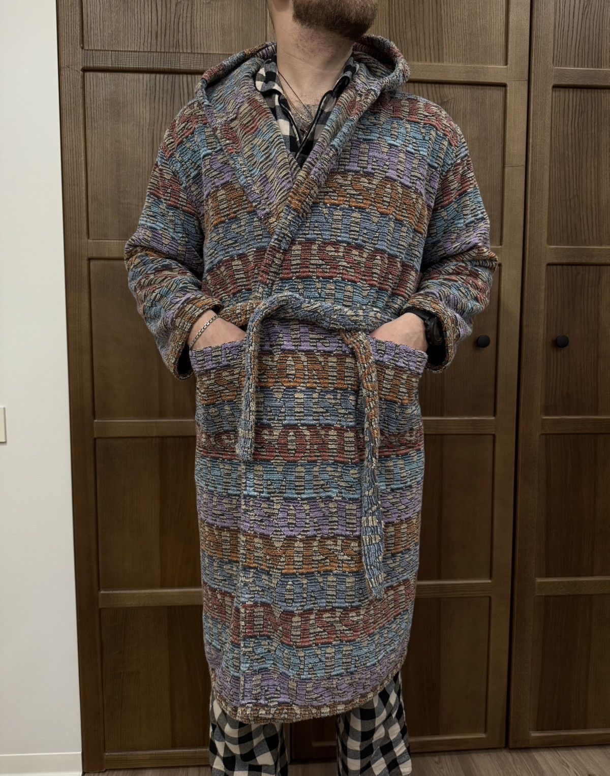 Missoni Missoni Multicolor Monogram Bathrobe With Belt Unisex Size ONE SIZE - 2 Thumbnail