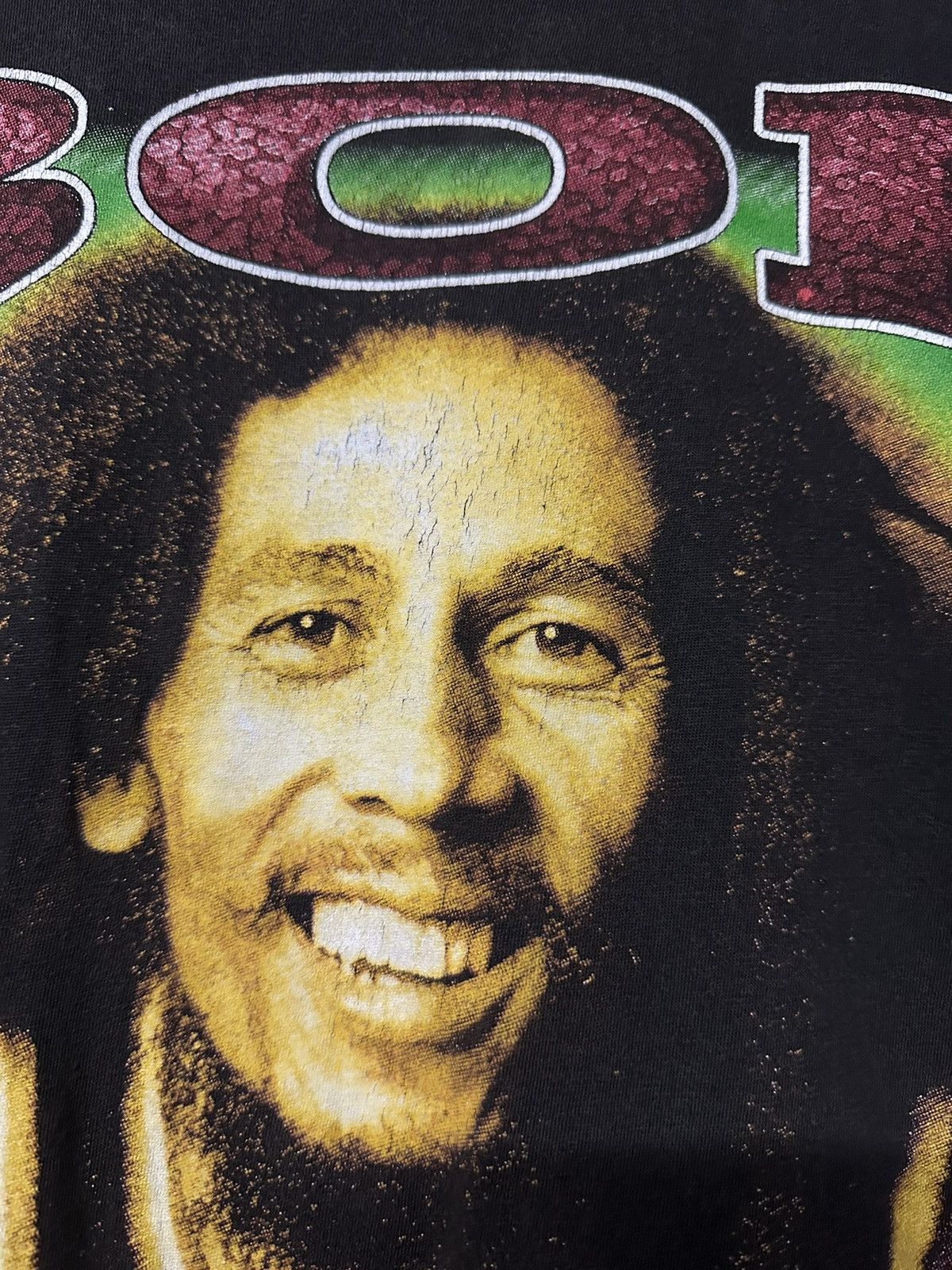 Band Tees Rare Vintage 90s Bob Marley Smile Faded Rap tee Size US XL / EU 56 / 4 - 11 Thumbnail