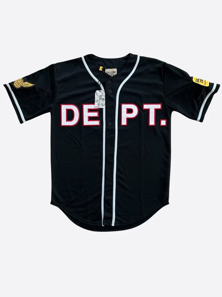 o1mle0725 Echo Park Baseball Jersey T-Shirt in Black