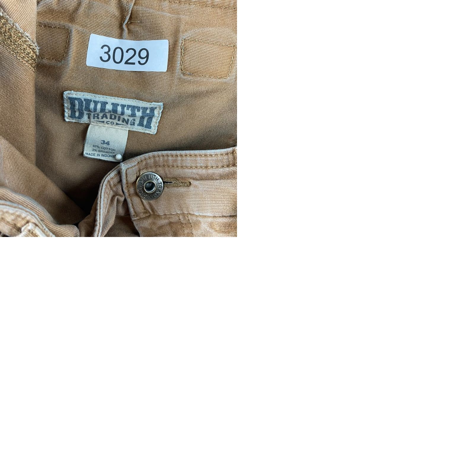 CO Duluth Cargo Shorts Mens 34 Beige Canvas Outdoors Distressed Cargo Pocket Mid Rise 12in Regular Mens Size US 34 / EU 50 - 11 Thumbnail