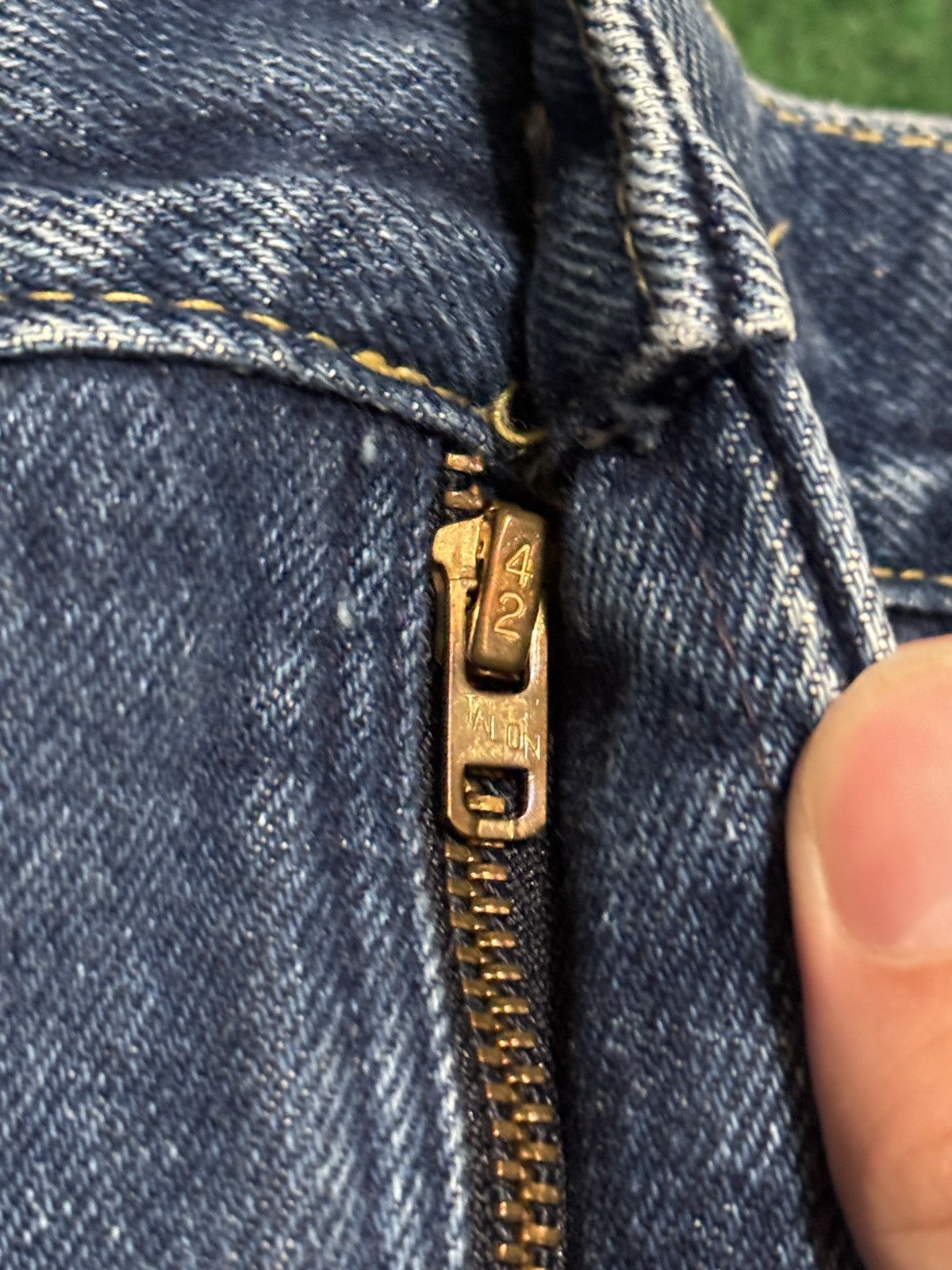 Lee × Vintage Vintage 70s Lee Talon Zipper Western 12 26x28 Cowgirl Jeans Size 34" / US 12 / IT 48 - 3 Thumbnail
