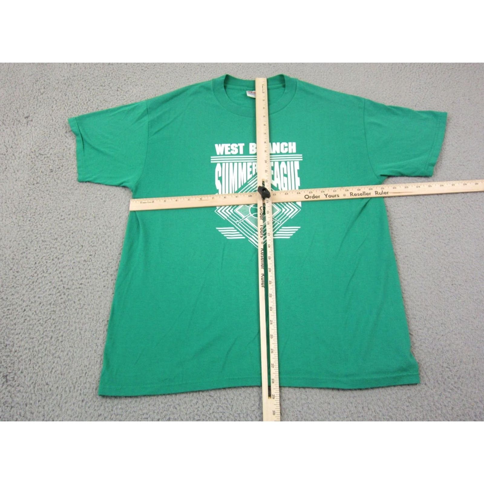 Hanes Vintage Hanes Shirt Adult Large Green Baseball Summer Little League Made in USA Size US L / EU 52-54 / 3 - 6 Thumbnail