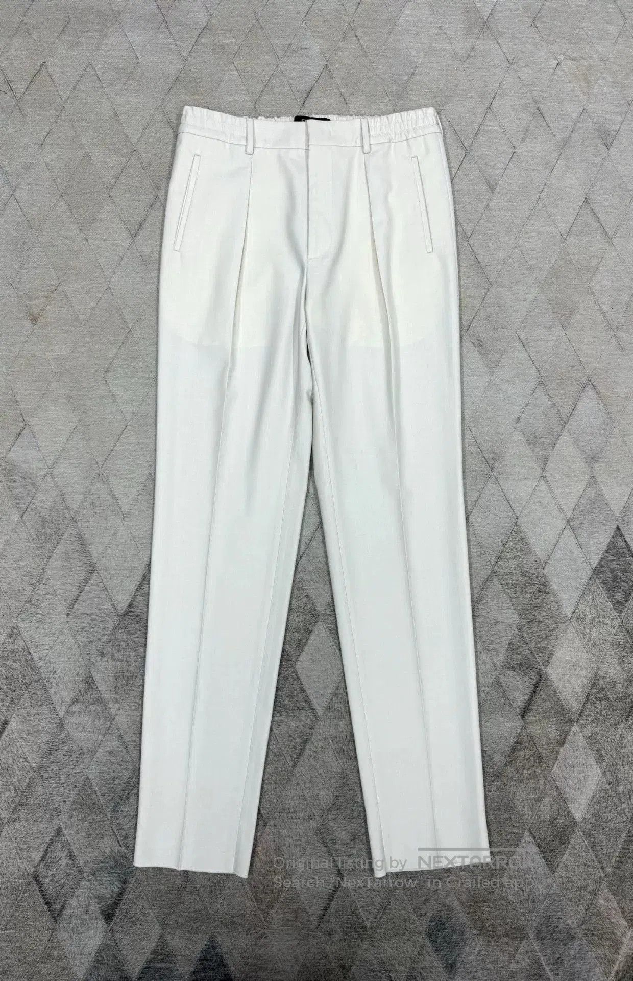 Fendi Fendi Spring Summer Ivory Wool Trousers. Size US 32 / EU 48 - 1 Thumbnail