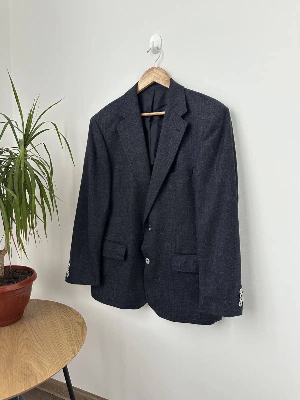 Vision Streetwear Vintage Eduard Dressler Men Blue Wool Blazer Size 42S - 3 Thumbnail
