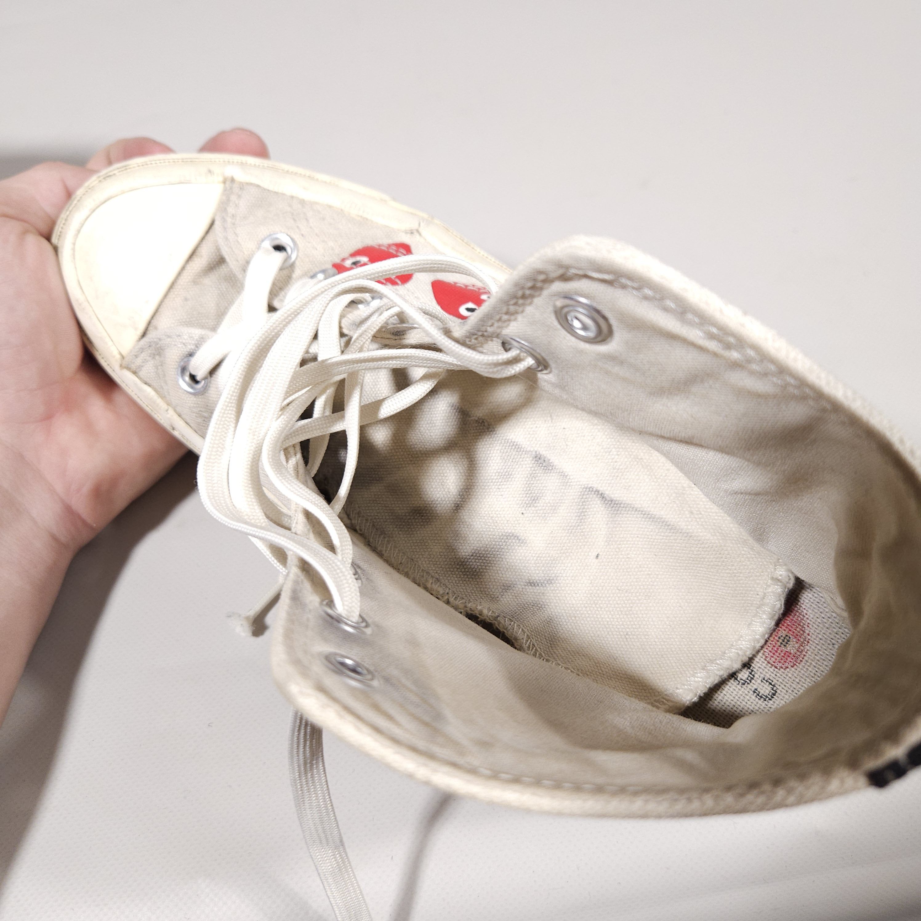 Comme des Garcons × Comme des Garcons PLAY × Converse Converse x Comme Des Garcons Play Hearts High Top Shoes US 8 Size US 8 / EU 41 - 16 Thumbnail