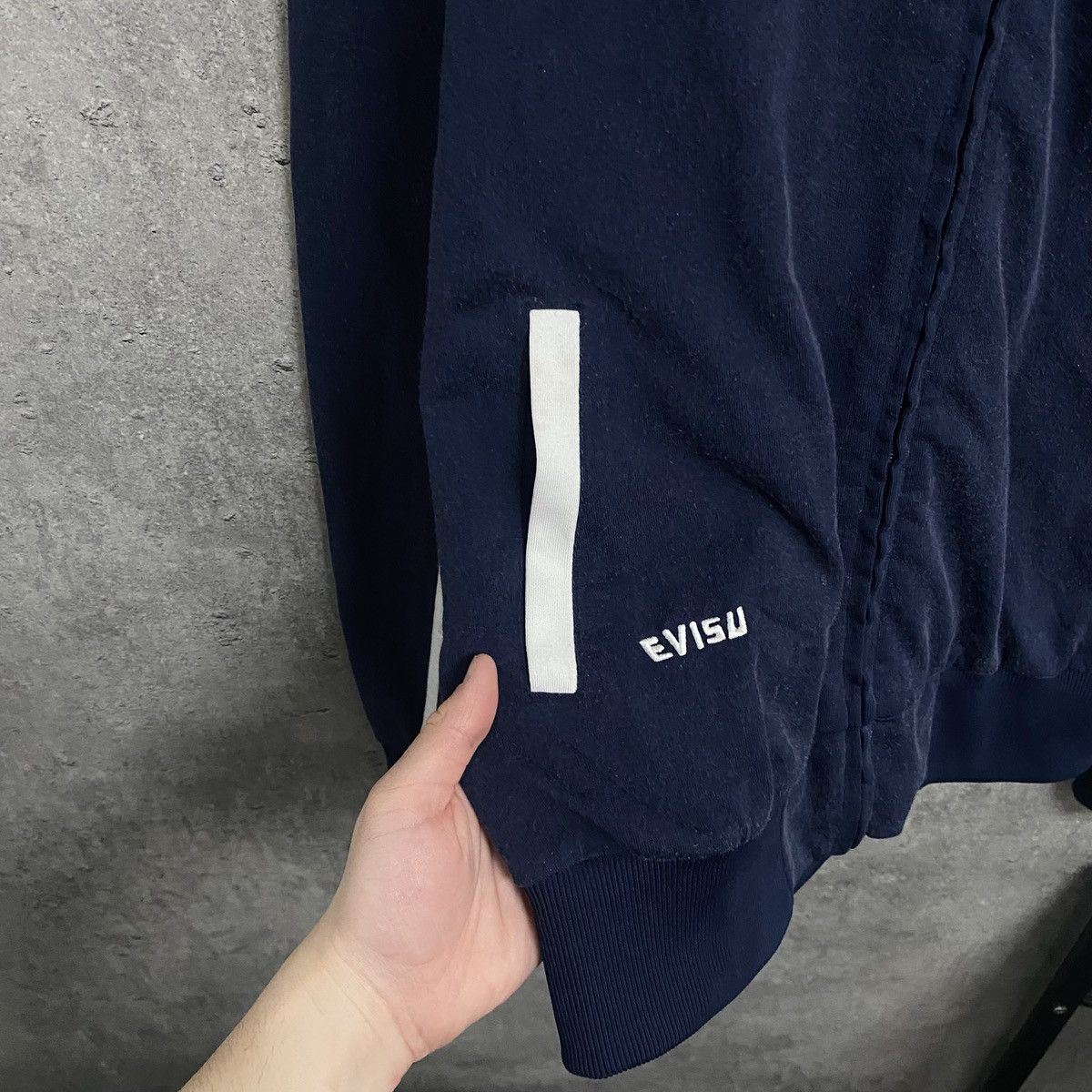 Evisu Vintage Evisu Full Zip Hoodie Big Logo Size US L / EU 52-54 / 3 - 6 Thumbnail