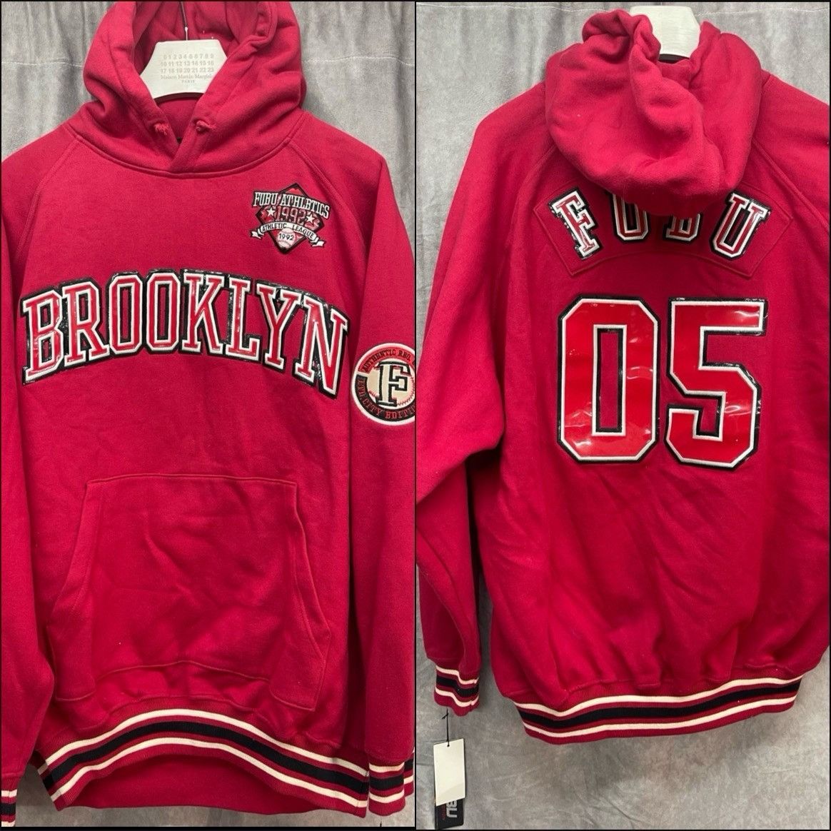 Fubu VINTAGE 90s Y2K FUBU Athletics Brooklyn Hoodie Sweatshirt Me Size US XL / EU 56 / 4 - 1 Thumbnail