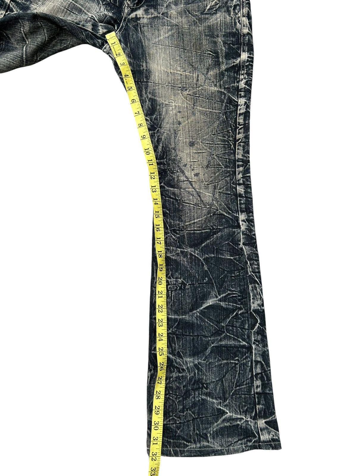Seditionaries FLARE SKULL BLOW BY BLUE BUCKLE BACK PUNK DISTRESSED DENIM Size US 30 / EU 46 - 20 Thumbnail