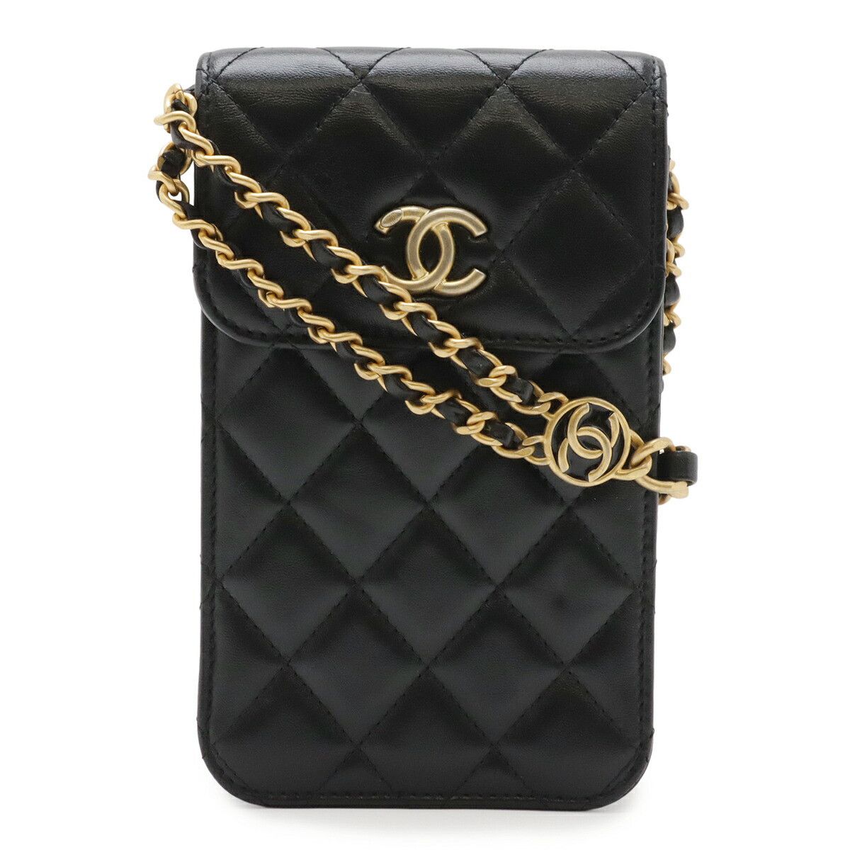 Chanel Chanel Chanel Lambskin Chain Phone Case Leather Phonecase DUTY FREE for USA Size ONE SIZE - 1 Thumbnail