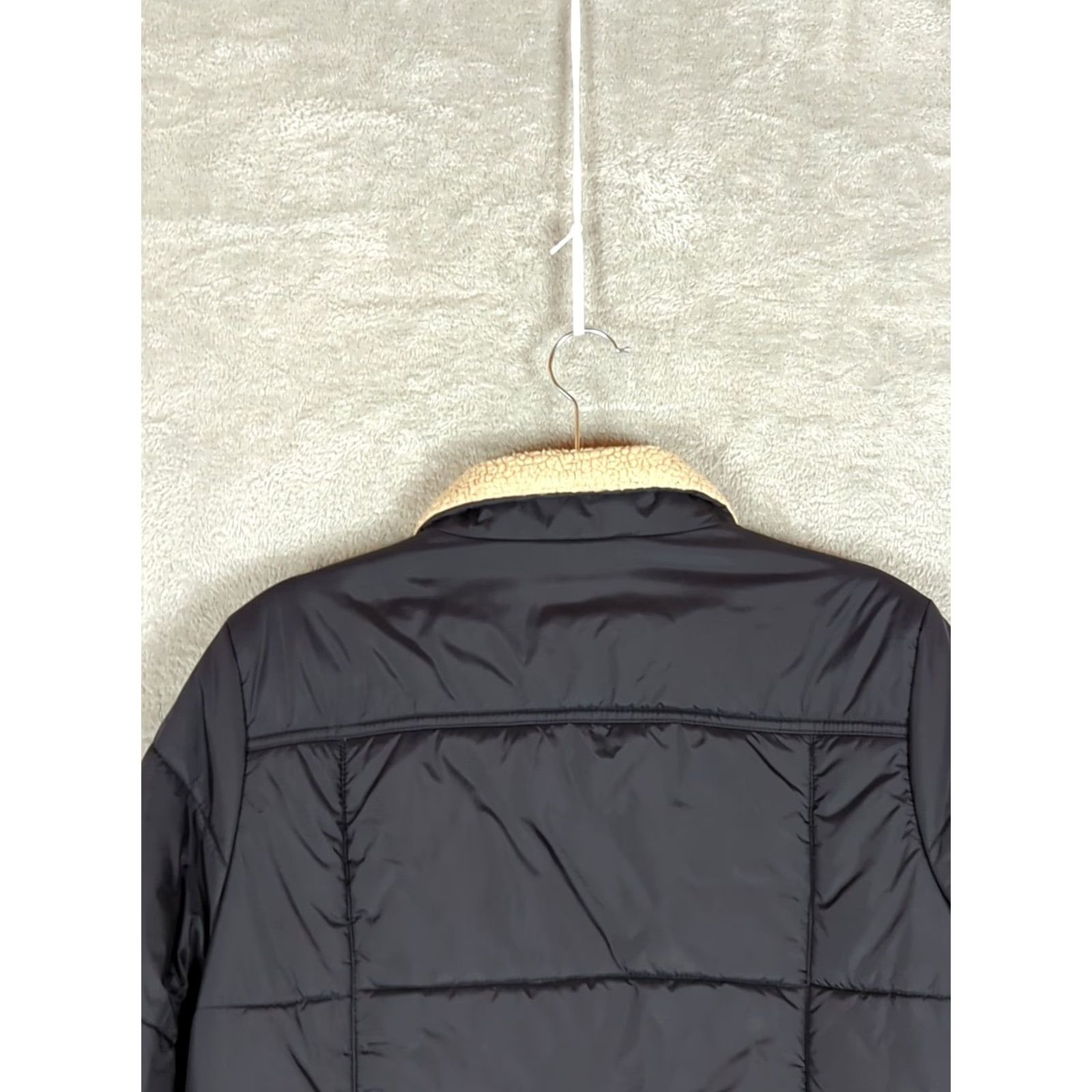 Lands' End Lands' End Quilted Jacket Women M Black Nylon Insulated Sherpa Collar Long Sleeve Zip Short Length Regular Fit Casual Size M / US 6-8 / IT 42-44 - 4 Thumbnail