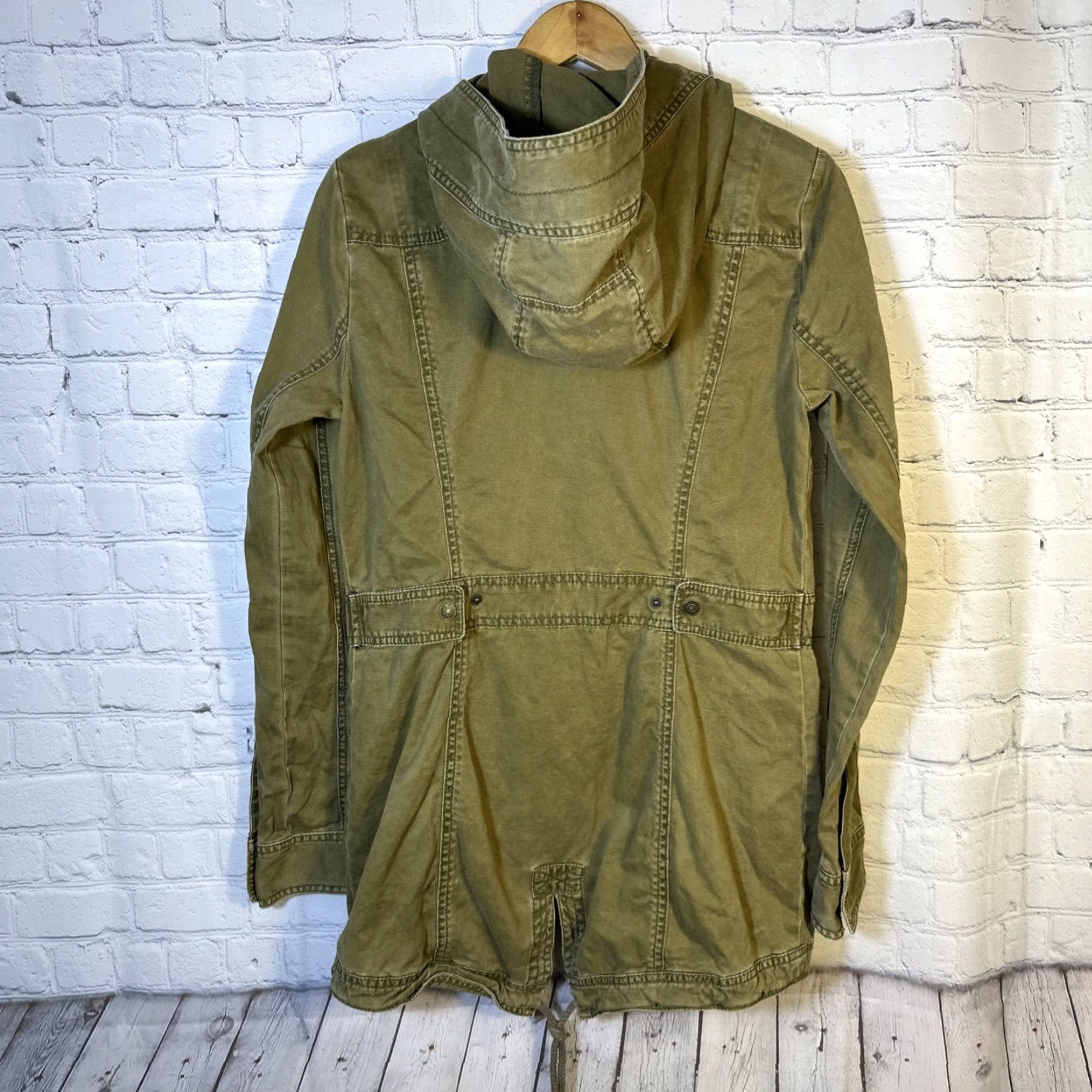 Abercrombie & Fitch Abercrombie & Fitch Utility Outerwear Jacket Hooded Medium Military Green Size M / US 6-8 / IT 42-44 - 7 Thumbnail