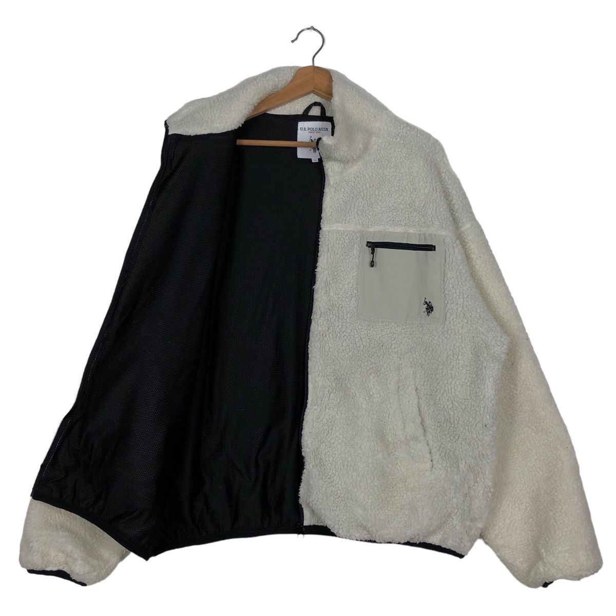 Japanese Brand 🔥90’s Vintage Fleece Dip Pile Sherpa U.S. Polo Assn. Size US L / EU 52-54 / 3 - 8 Thumbnail