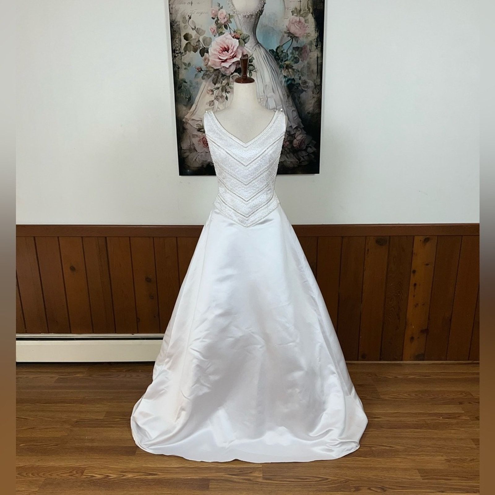 Other Gorgeous Vintage 90s Michaelangelo Bateau Waist Wedding Gown Size XXL / US 16-18 / IT 52-54 - 2 Thumbnail