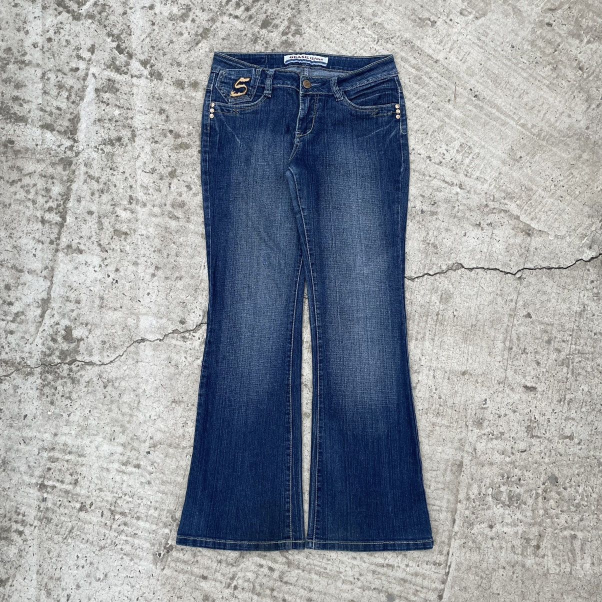 Vision Streetwear Vintage Women’s Flared Jeans Grase Size 42 Y2K 00s USA Size 28" / US 6 / IT 42 - 2 Thumbnail