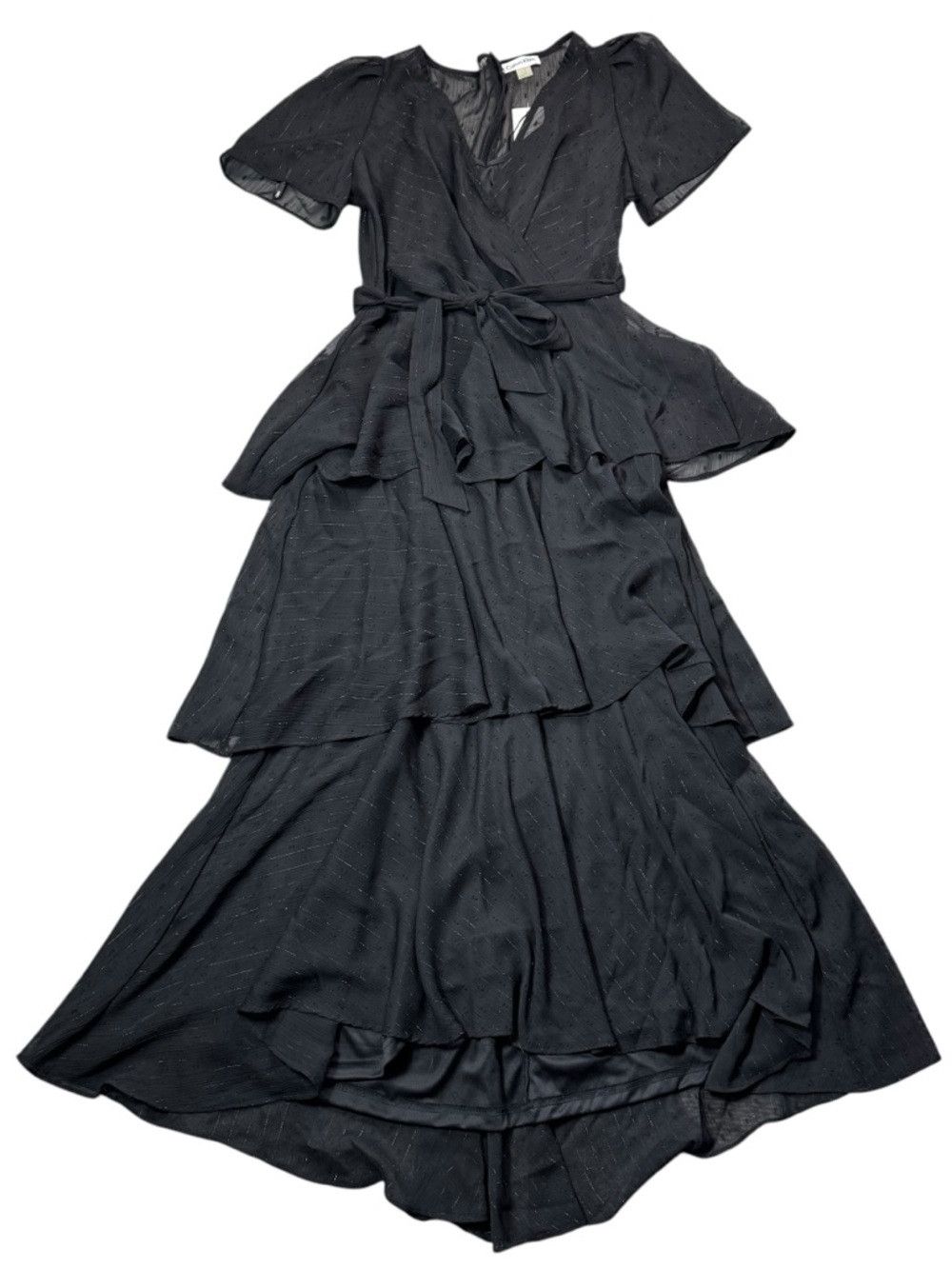 Calvin Klein NWT New Calvin Klein Clip-Dot Tiered Black Dress Size 2 Size XS / US 0-2 / IT 36-38 - 2 Thumbnail