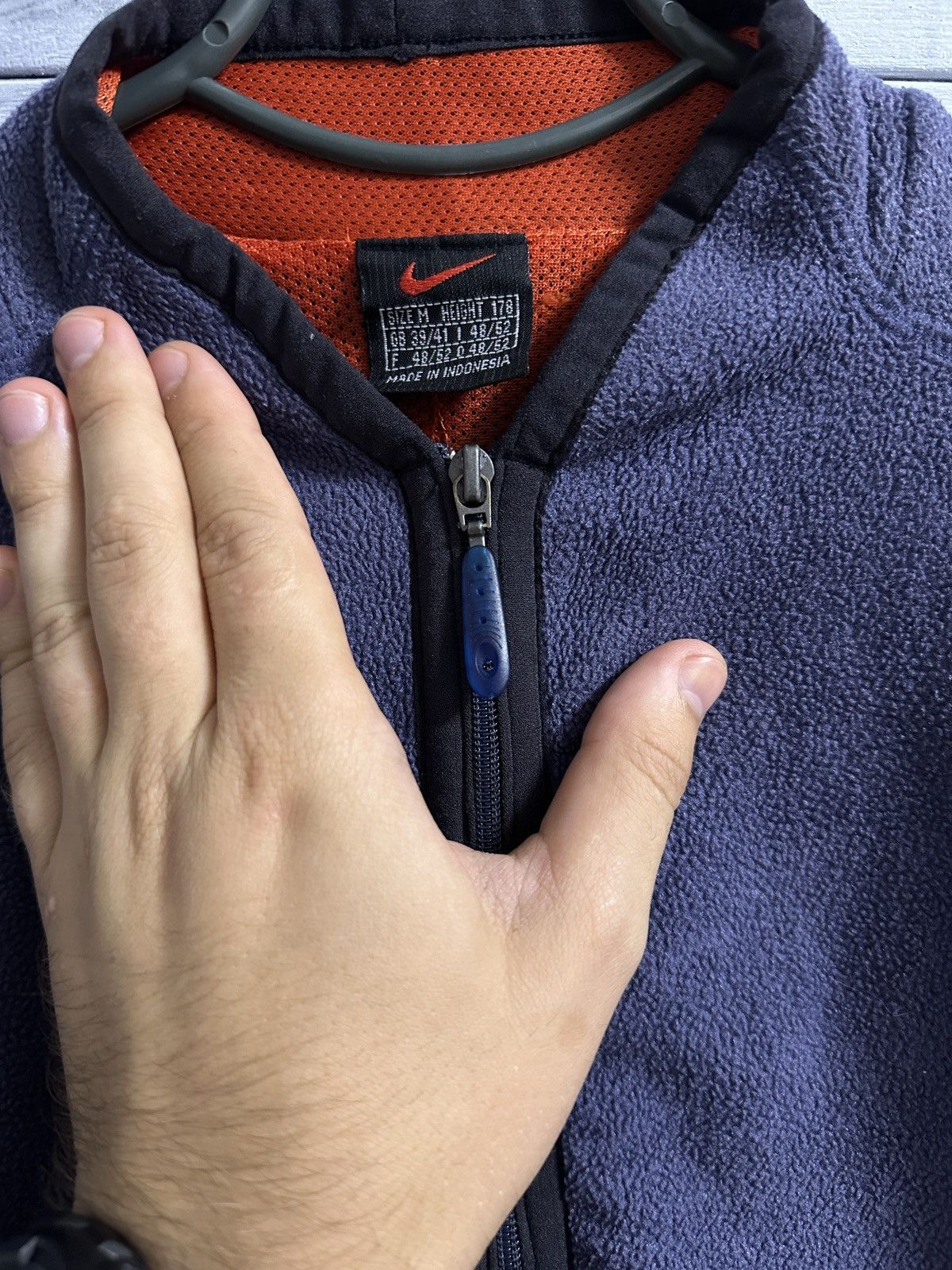 Vintage Rare Vintage Fleece Sweatshirt Nike 90’ swoosh Drill Size US M / EU 48-50 / 2 - 6 Thumbnail