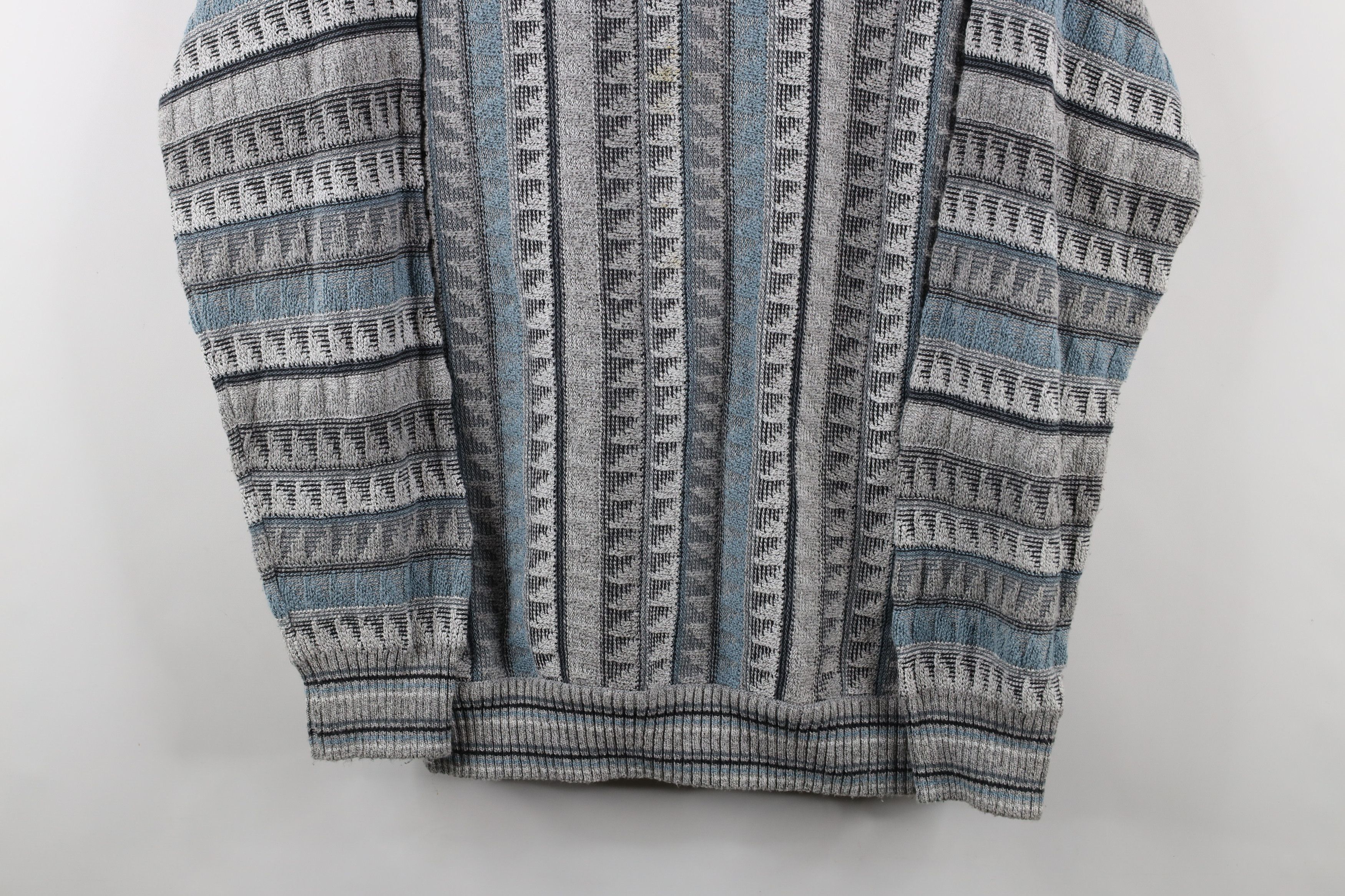 Vintage Vintage 90s Coogi Style Striped Knit Crewneck Sweater Size US L / EU 52-54 / 3 - 3 Thumbnail