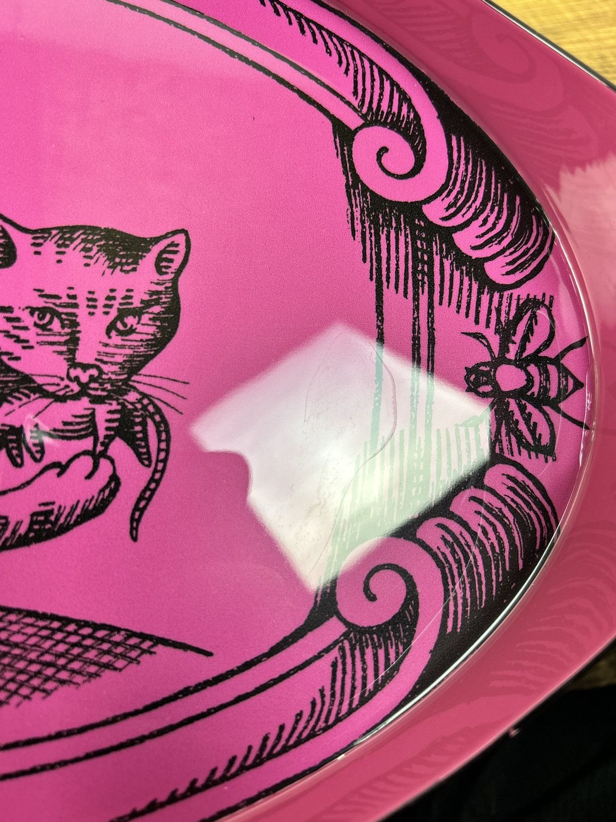 Gucci Gucci Pink Cat Serving Tray Metal AW17 Size ONE SIZE - 9 Thumbnail