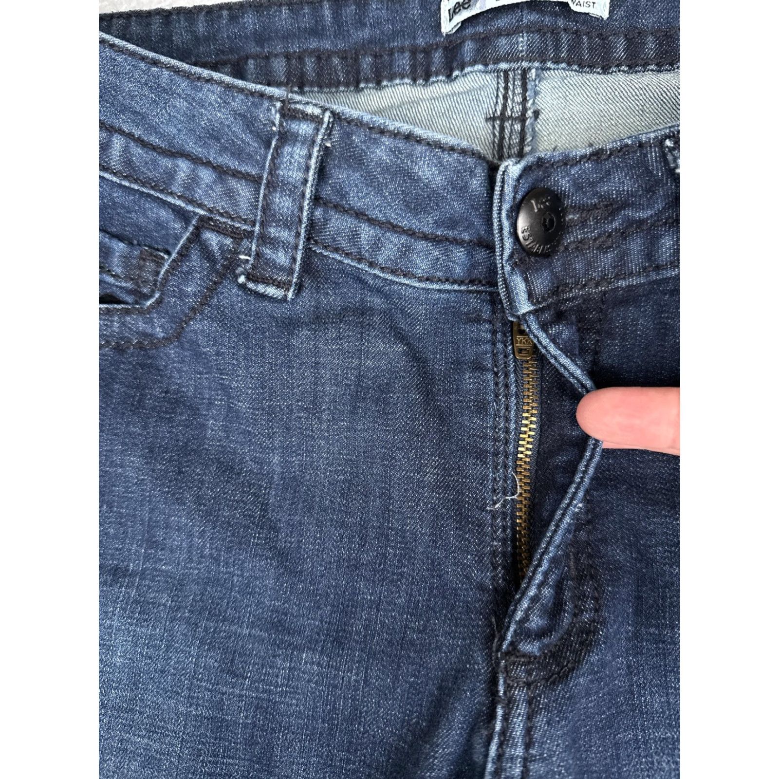 Lee Lee Womens Jeans Bootcut 32x29 Blue Mid Rise Floral Embroidered 5-Pocket Denim Cotton Vintage? No, Vintage: No Size 24" / US 00 / IT 34 - 5 Thumbnail