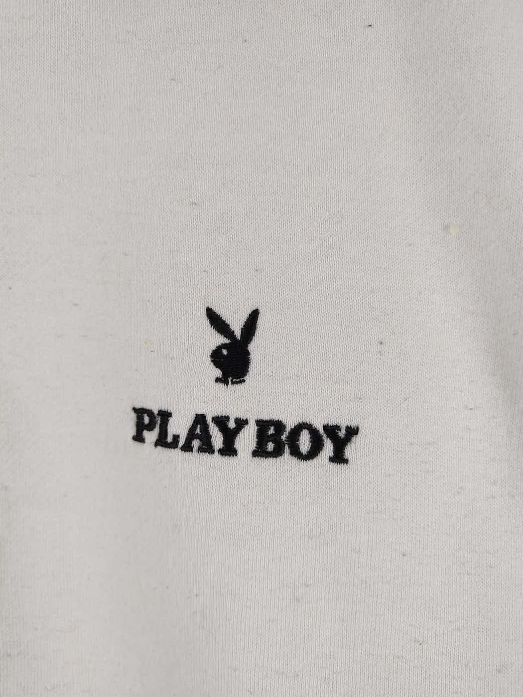 Playboy DL Playboy vintage big logo White Sweatshirts #S2481 Size US L / EU 52-54 / 3 - 12 Thumbnail