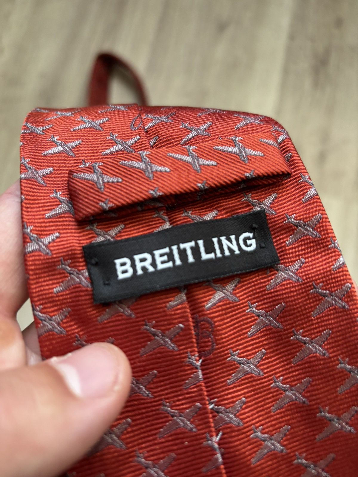 Breitling Breitling Tie Iconic Script "B Airplane" Logo Authentic Size ONE SIZE - 12 Thumbnail