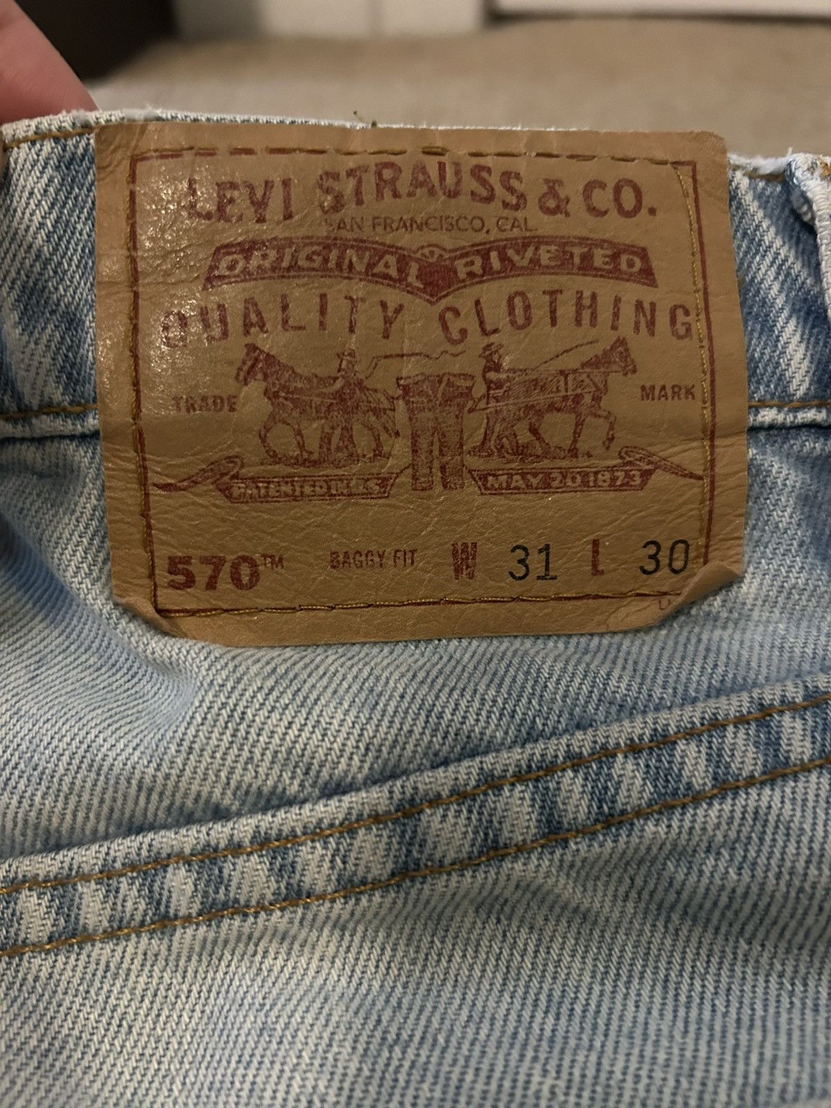 Levi's Vintage Clothing Levis 570 Baggy Fit Jeans Size US 31 - 3 Thumbnail