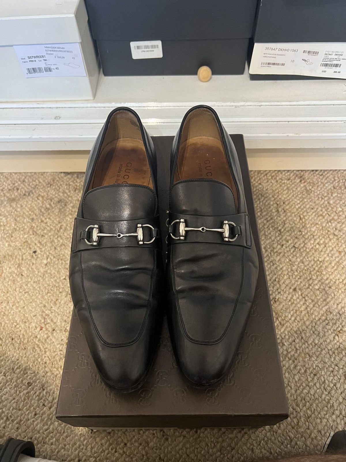 Gucci Gucci almond toe leather loafer Size US 9.5 / EU 42-43 - 1 Thumbnail