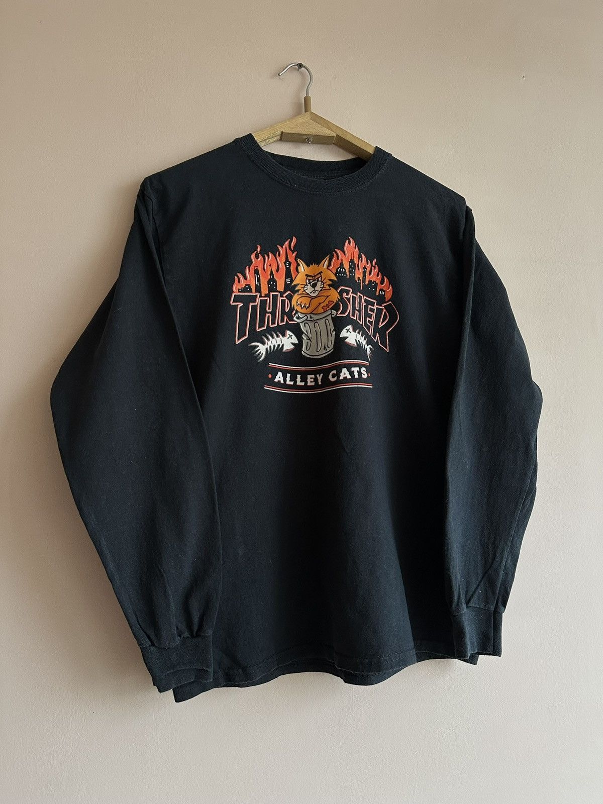 Thrasher Thrasher Skateboarding Alley Cats Black Long Sleeve Graphic Size US M / EU 48-50 / 2 - 3 Thumbnail