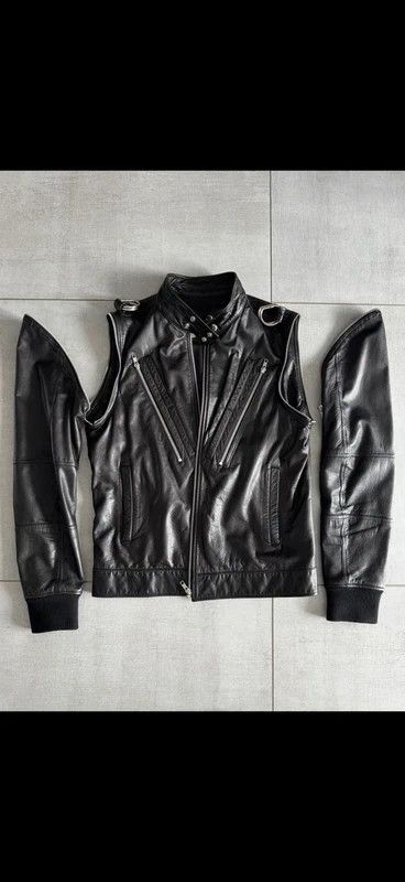 Undercover Undercover 06SS T Archive Band slogan patchwork leather