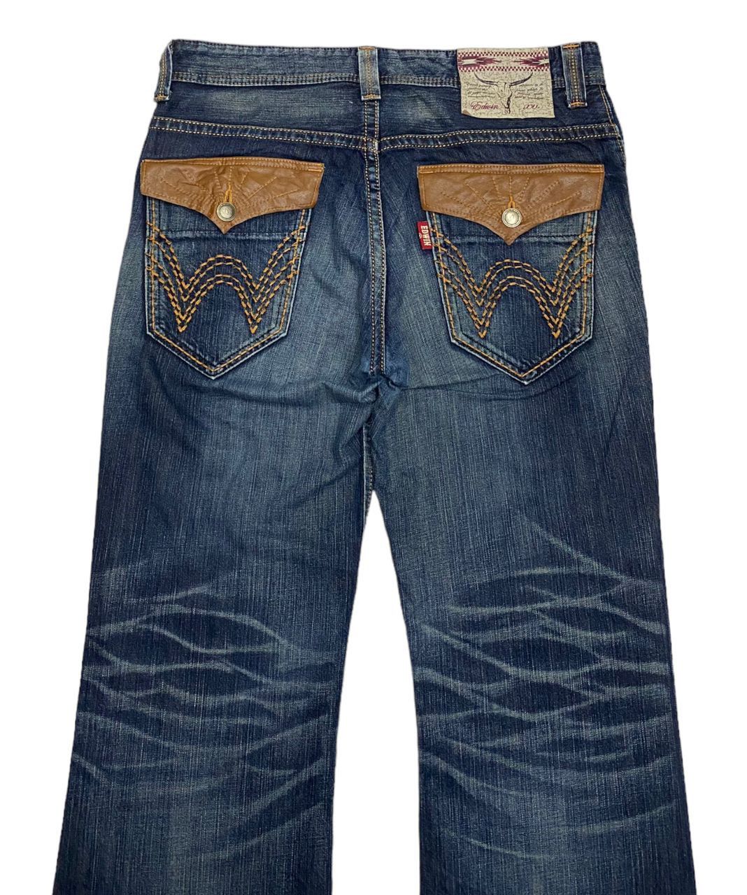 Kapital BAGGY FLARE🔥EDWIN XU DISTRESSED DENIM FLARED JEANS Size US 36 / EU 52 - 4 Thumbnail