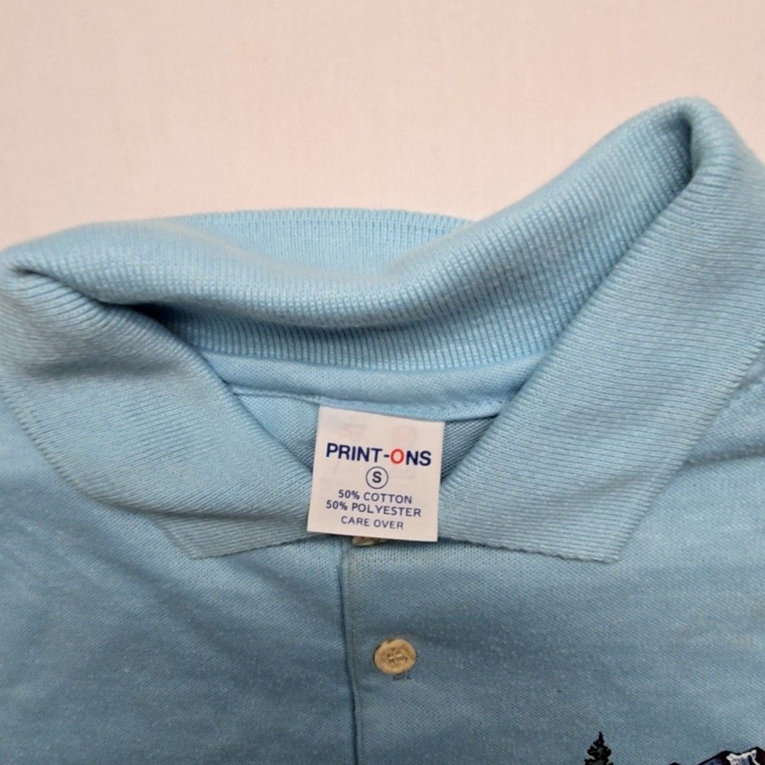Vintage Vintage Montana Polo Nature Graphic Light Blue S Shirt 90s Size S / US 4 / IT 40 - 5 Thumbnail