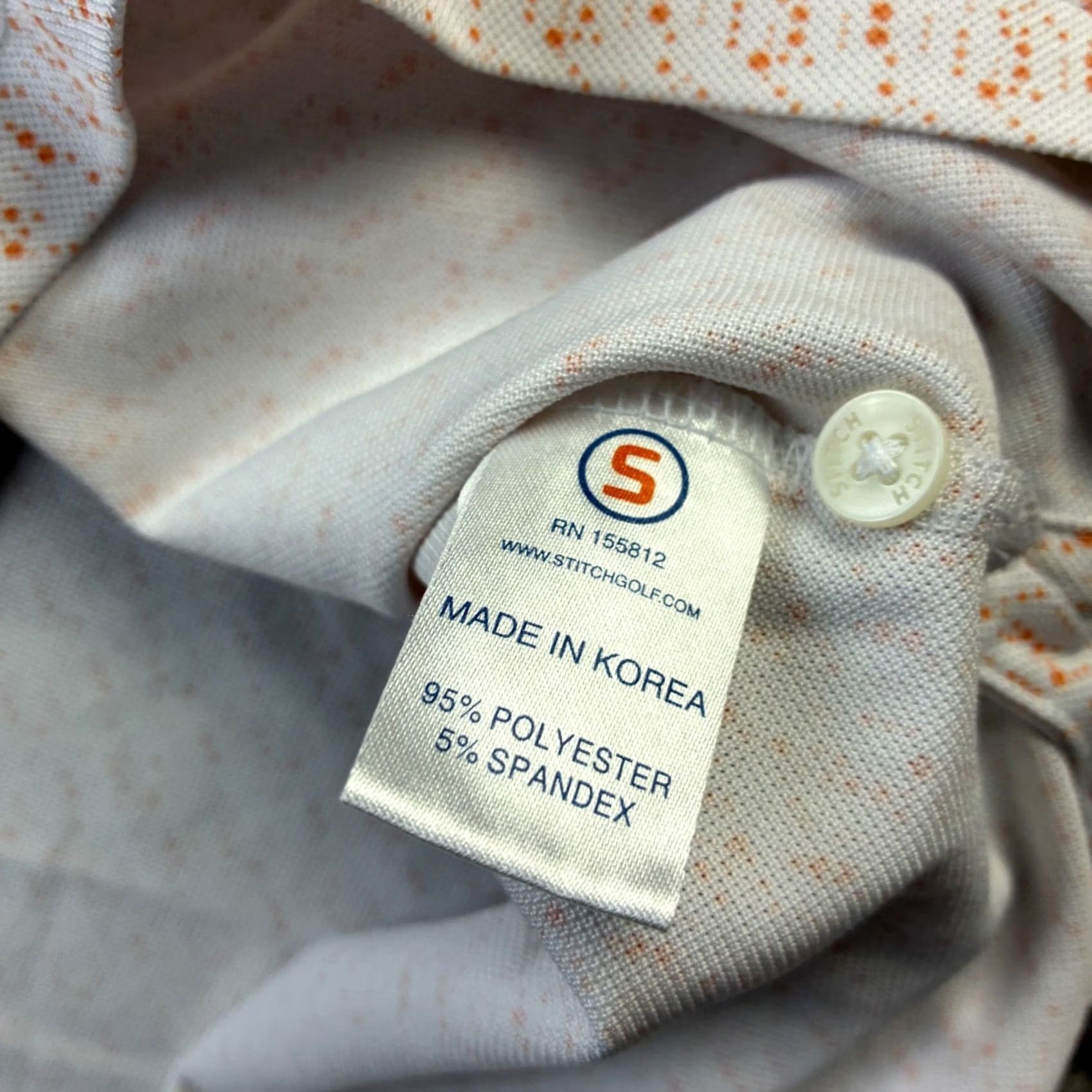 Vintage Stitch Polo Shirt Mens Large Orange Golf All Over Print Shirt Size US L / EU 52-54 / 3 - 7 Thumbnail