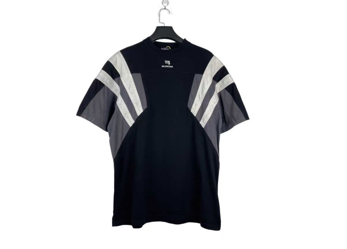 Balenciaga Black Color Block Short Sleeve Shirt Size US M / EU 48-50 / 2 - 1 Thumbnail