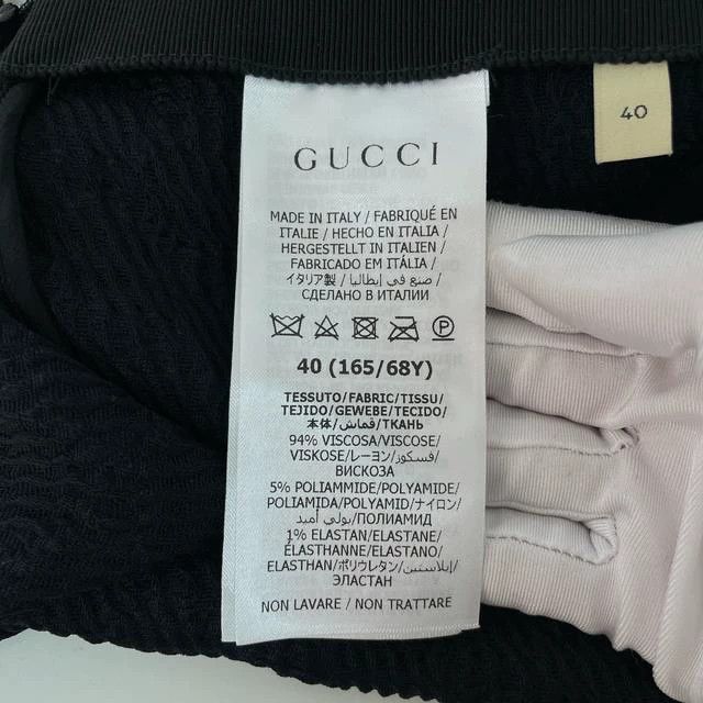 Gucci Gucci Black dark pattern logo skirt Size 26" / US 2 / IT 38 - 7 Thumbnail
