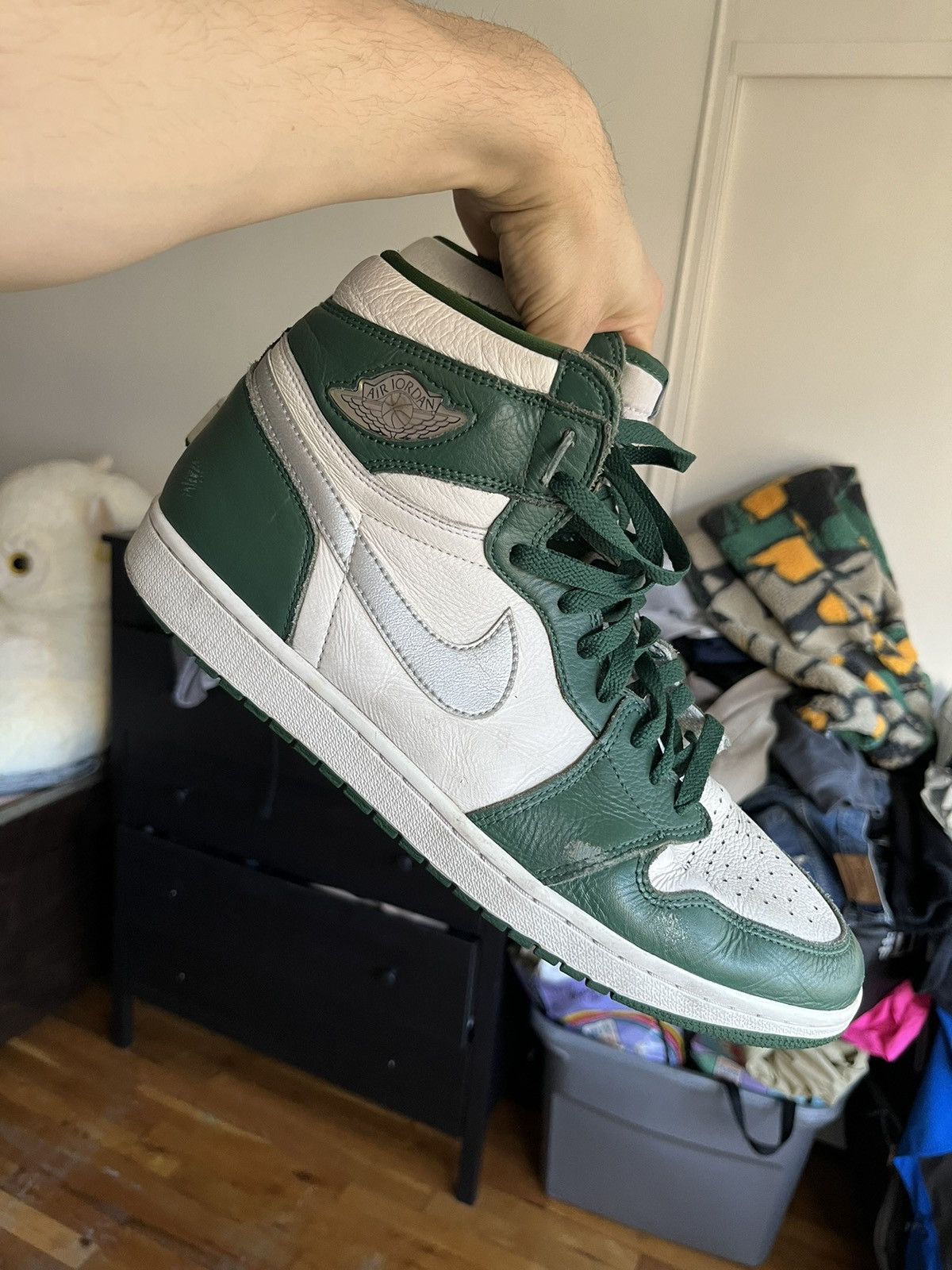 Jordan Brand Nike Air Jordan 1 Retro High OG George Green Leatger Men’s Size US 13 / EU 46 - 1 Thumbnail
