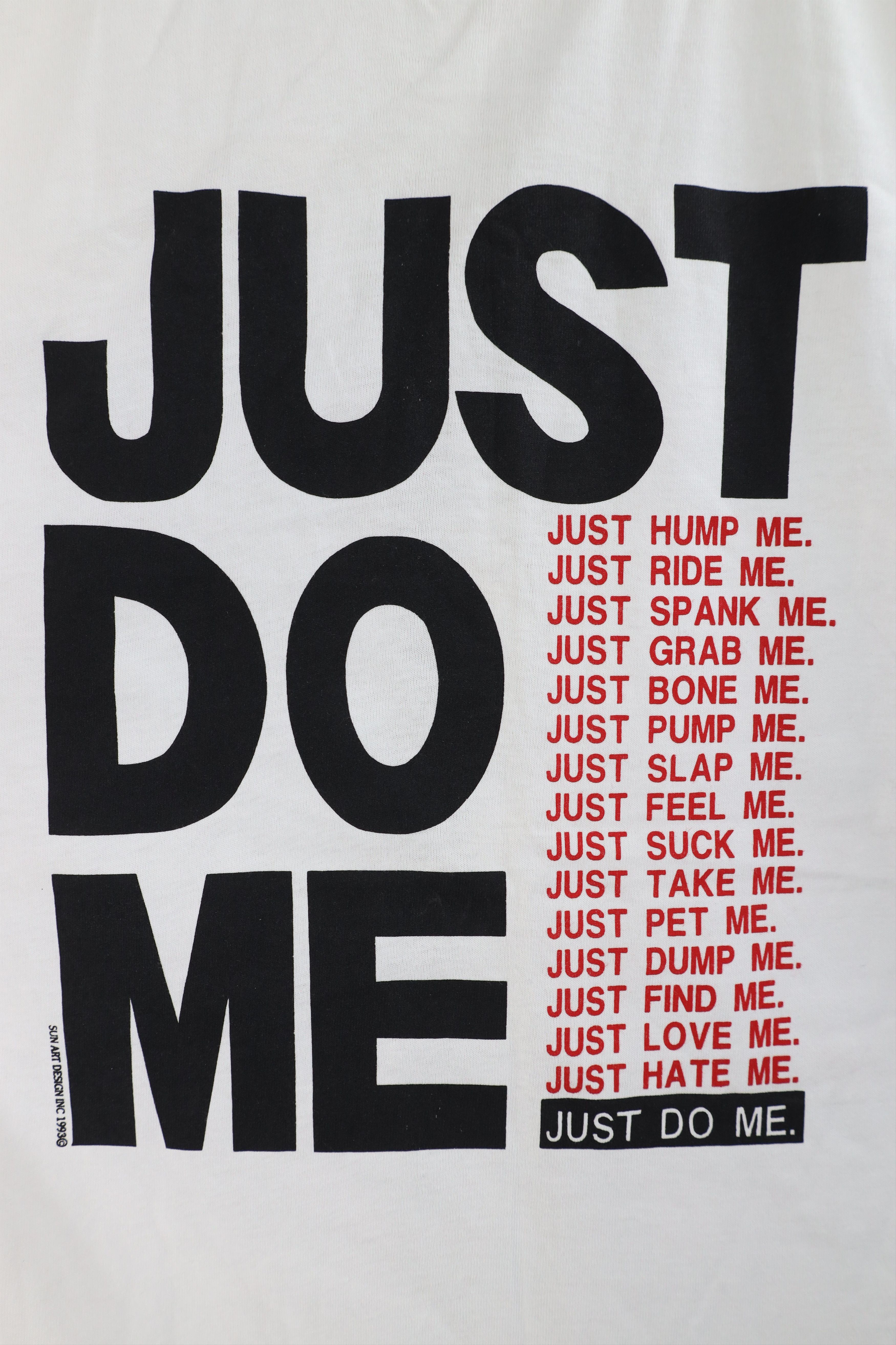 Vintage Vintage 90s Streetwear Just Do Me Short Sleeve T-Shirt USA Size US XL / EU 56 / 4 - 4 Thumbnail