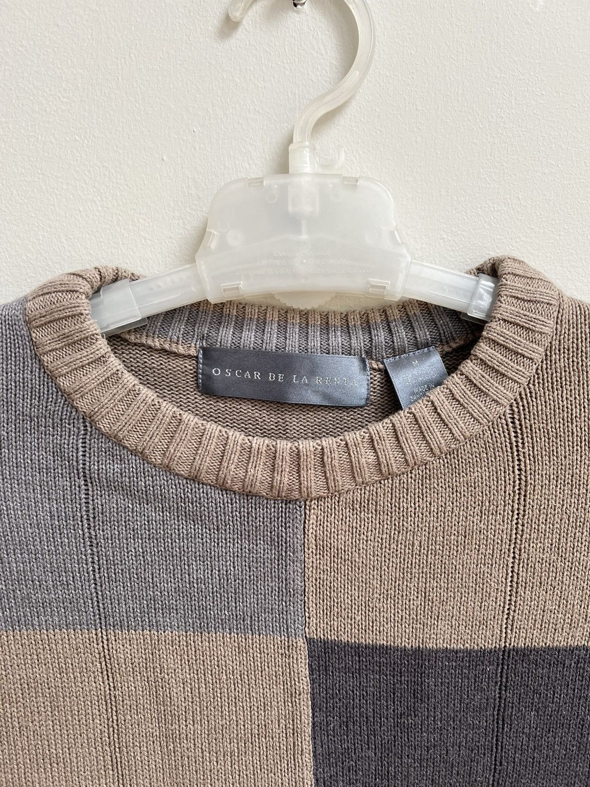Oscar De La Renta Oscar de la renta cotton beige knitted sweater Size US M / EU 48-50 / 2 - 2 Thumbnail