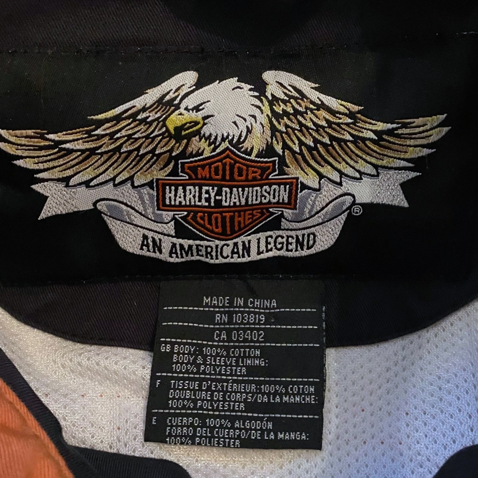 Harley Davidson Y2K Harley Davidson Embroidered Mesh Lined Biker Jacket Size XL / US 12-14 / IT 48-50 - 5 Thumbnail
