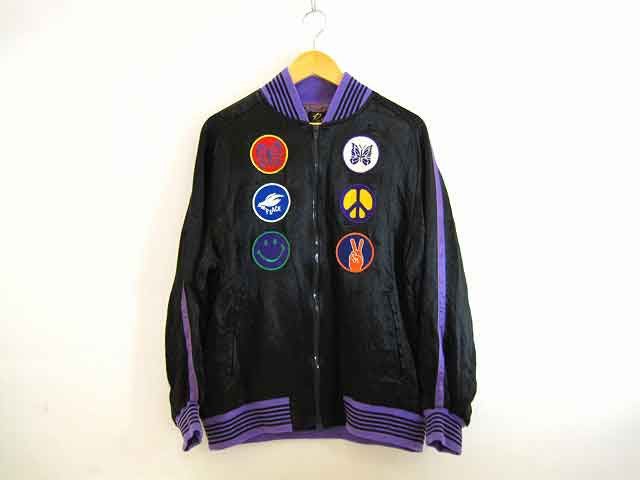 Needles Jacket Satin Sukajan Patchwork Black Size US M / EU 48-50 / 2 - 1 Thumbnail
