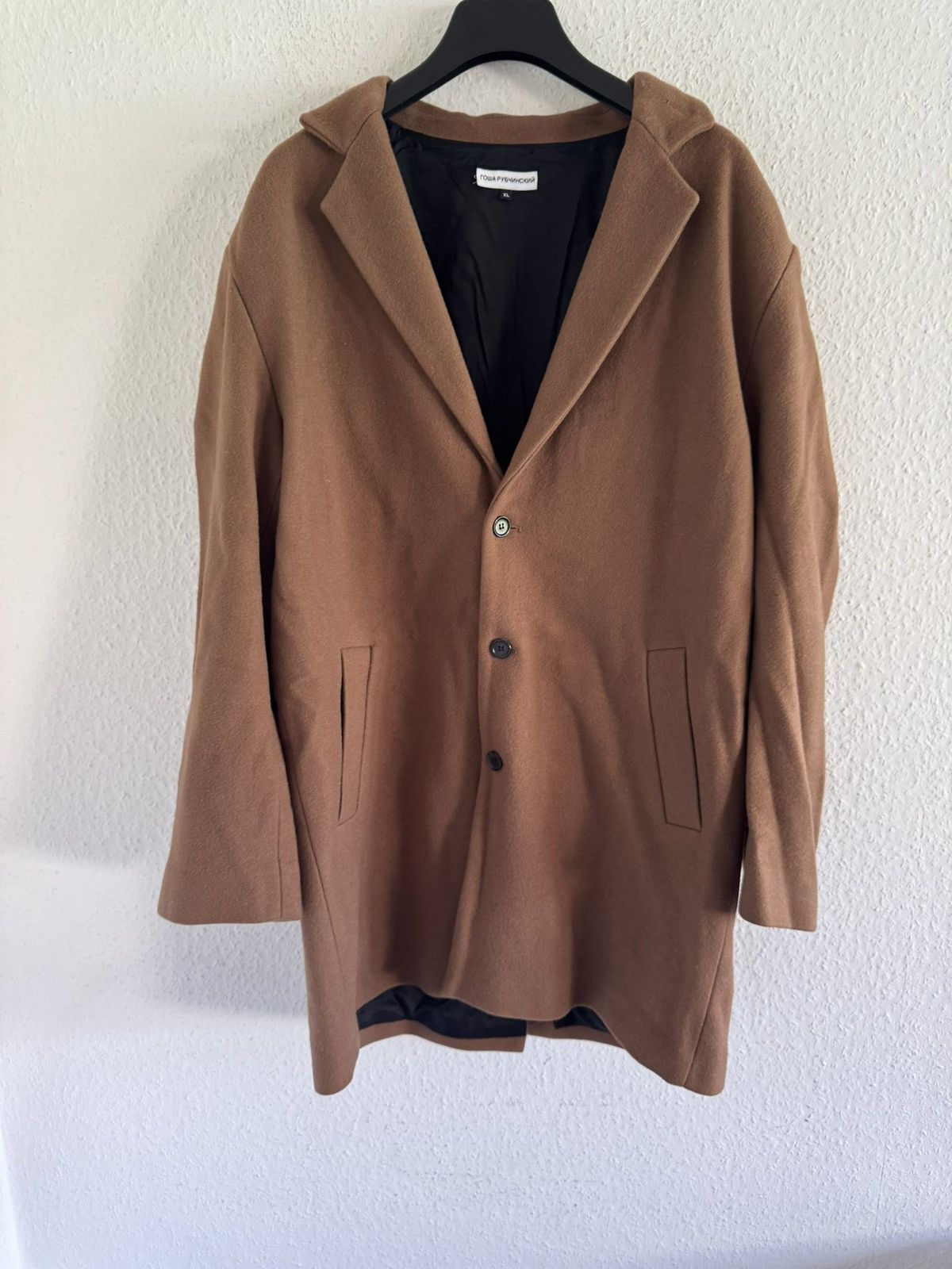 Gosha Rubchinskiy Single Breasted Brown Wool Coat Size US XL / EU 56 / 4 - 3 Thumbnail