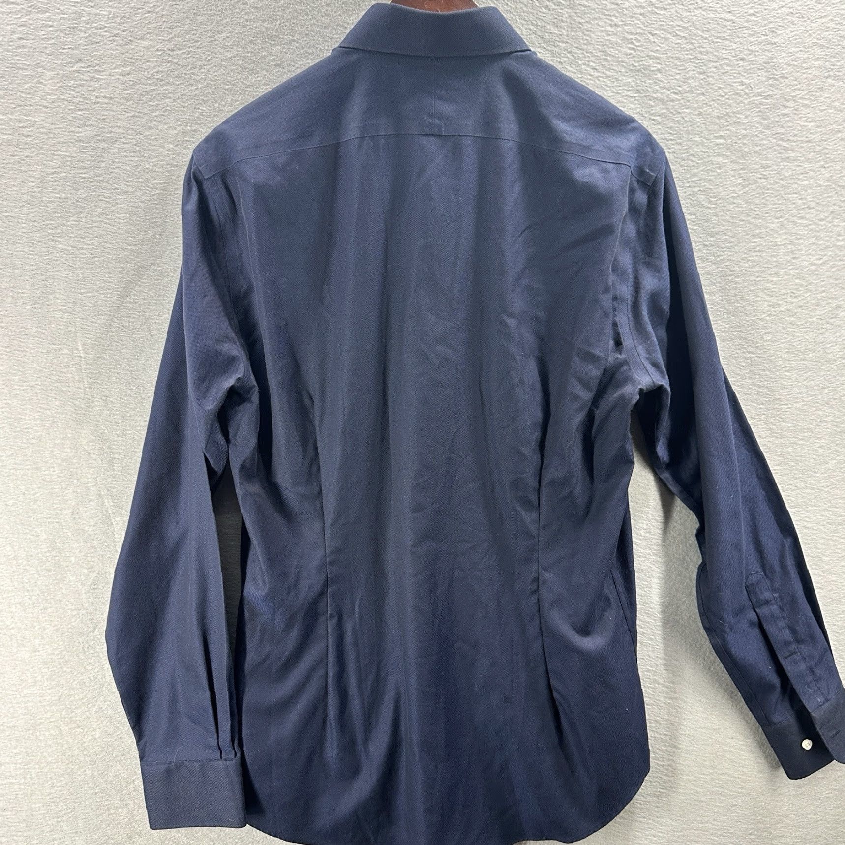 Suitsupply Suitsupply Slim Fit Dress Shirt Mens 15.5 40 Blue Solid Button Up Business Casual Size 40R - 5 Thumbnail