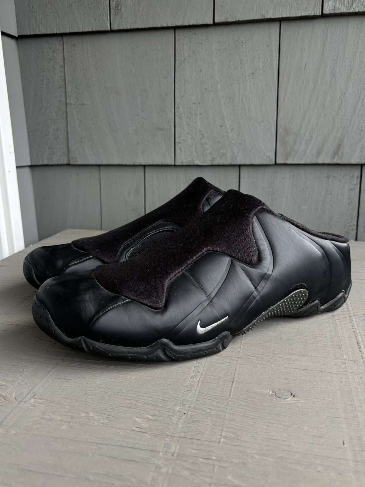 Nike × Vintage OG 2001 Nike Clogposite Mules All Black Vintage Posite Shoes Size US 12 / EU 45 - 22 Thumbnail
