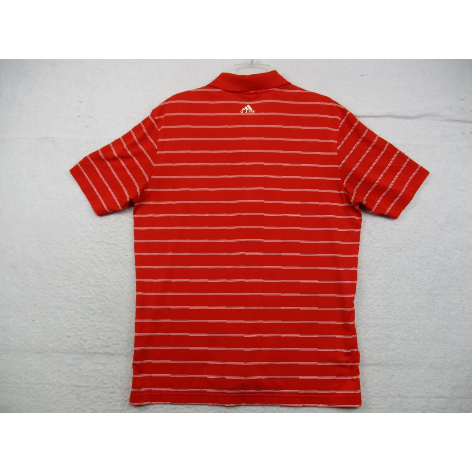 Adidas ADIDAS Polo Golf Shirt L Red White Stripe Pure Motion Cool Max Men's Polo Shirt Size US L / EU 52-54 / 3 - 4 Thumbnail