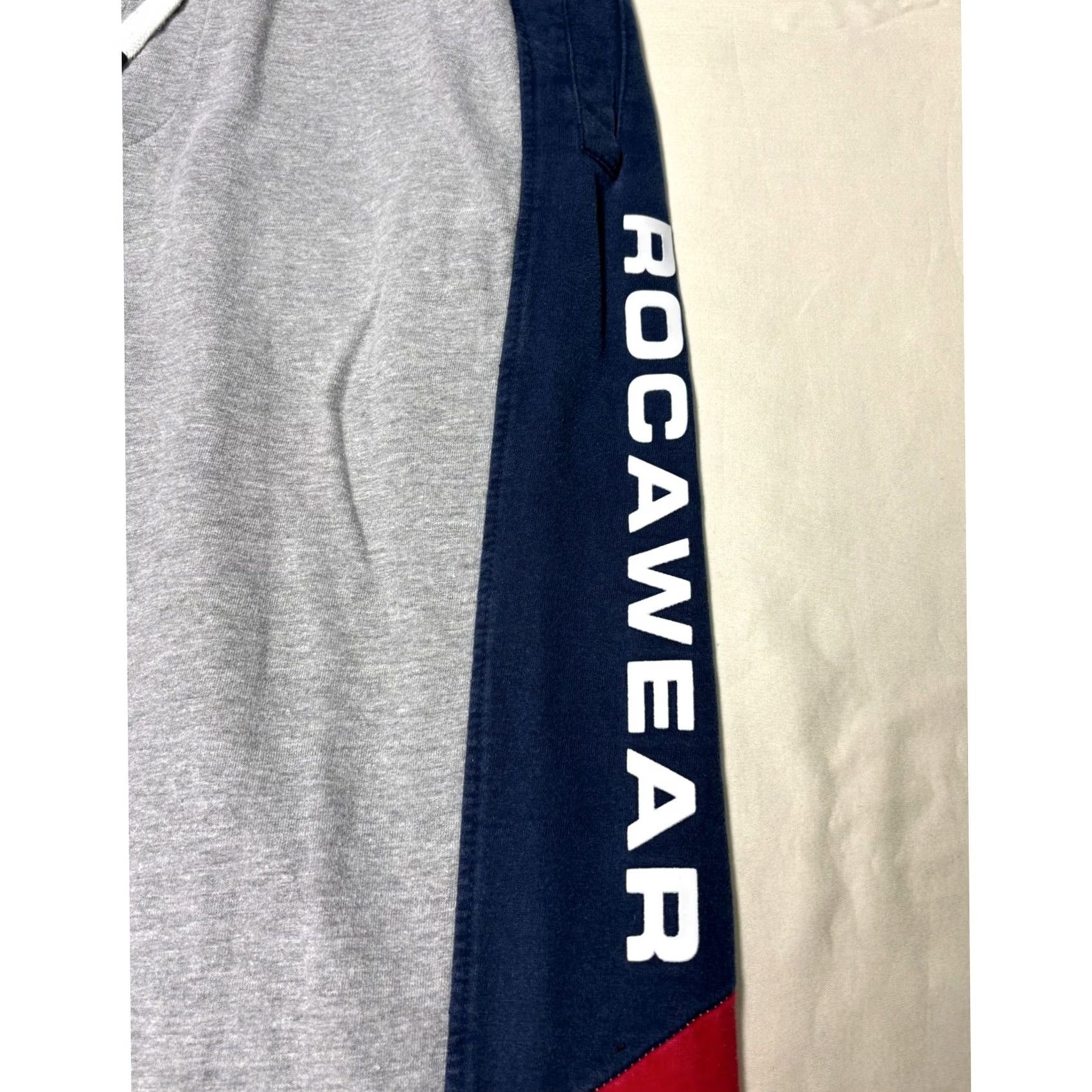 Rocawear Rocawear Mens Joggers Gray Colorblock Sweatpants L 30x31 Zip Leg Openings Hem Athletic Casual Pants Sweatpants Size US 33 - 3 Thumbnail