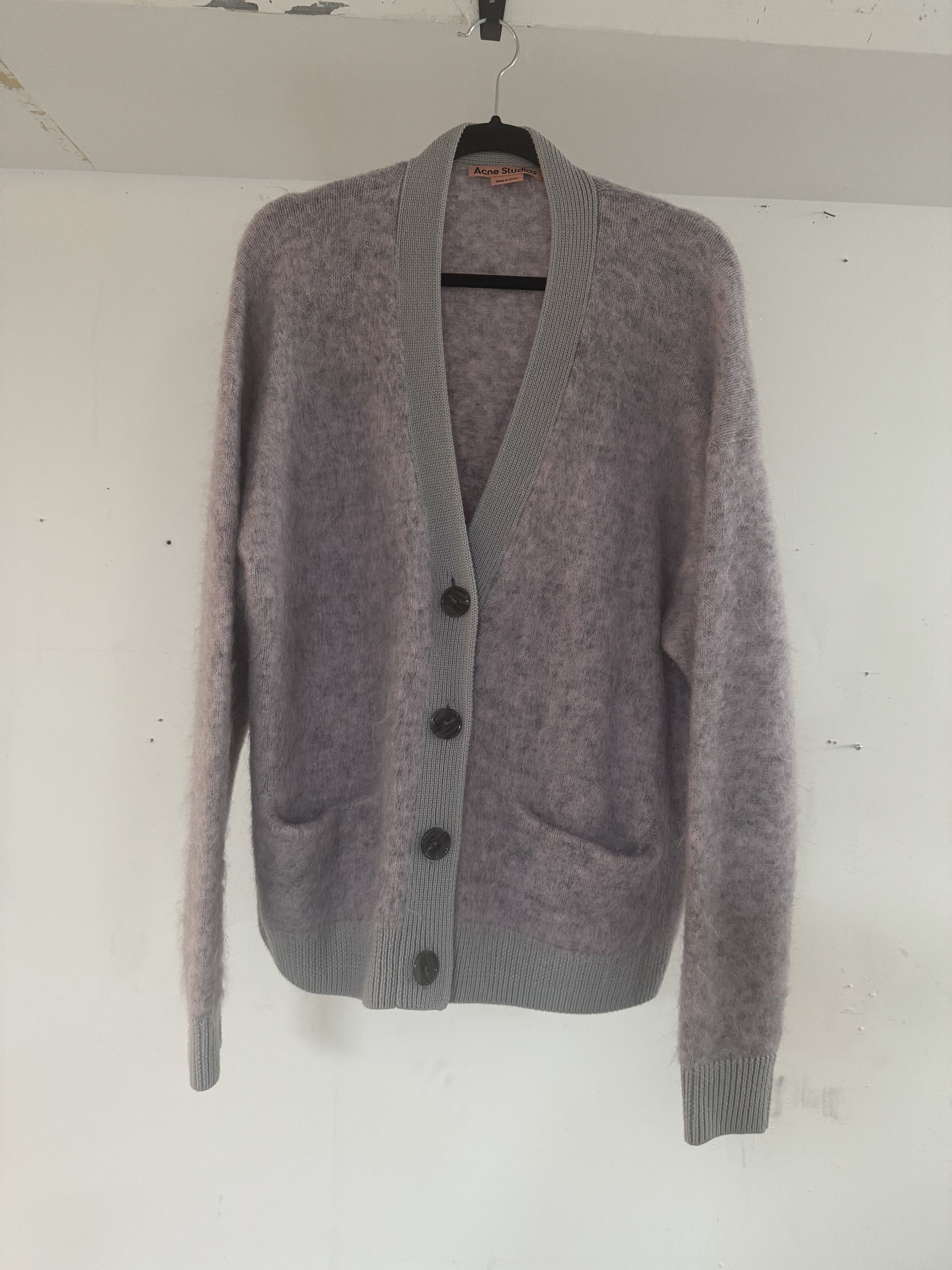 Acne Studios Acne Purple Mohair Cardigan Size US M / EU 48-50 / 2 - 1 Thumbnail