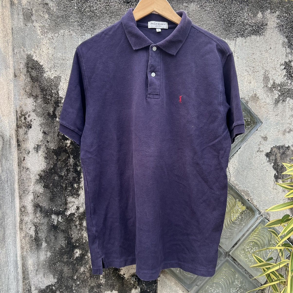 Vintage × Yves Saint Laurent “VINTAGE” YSL SMALL LOGO POLO SHIRTS Size US L / EU 52-54 / 3 - 1 Thumbnail