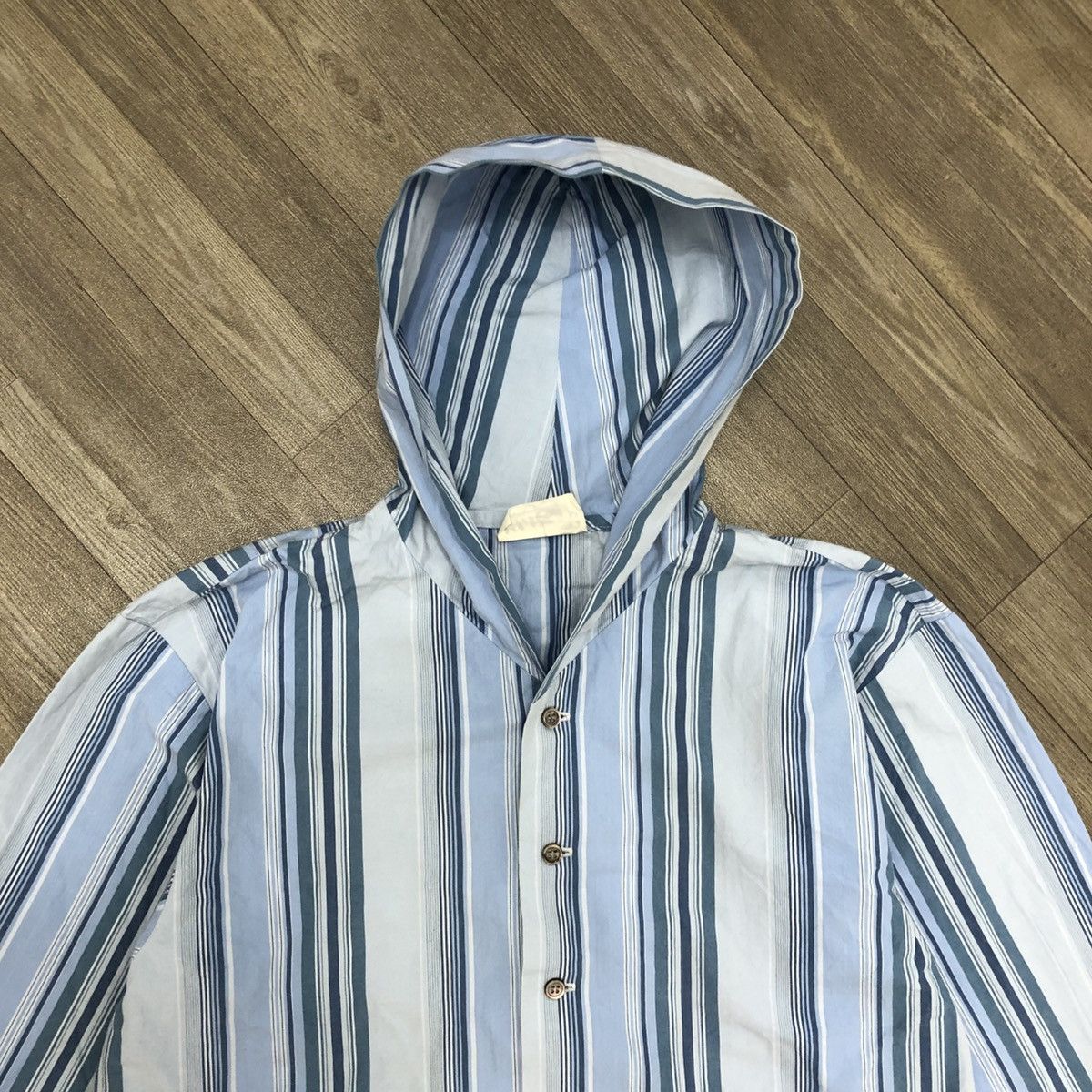 Hai Sporting Gear × Issey Miyake 1990s Hai Sporting Gear Shirt with Hoodie Size US M / EU 48-50 / 2 - 2 Thumbnail