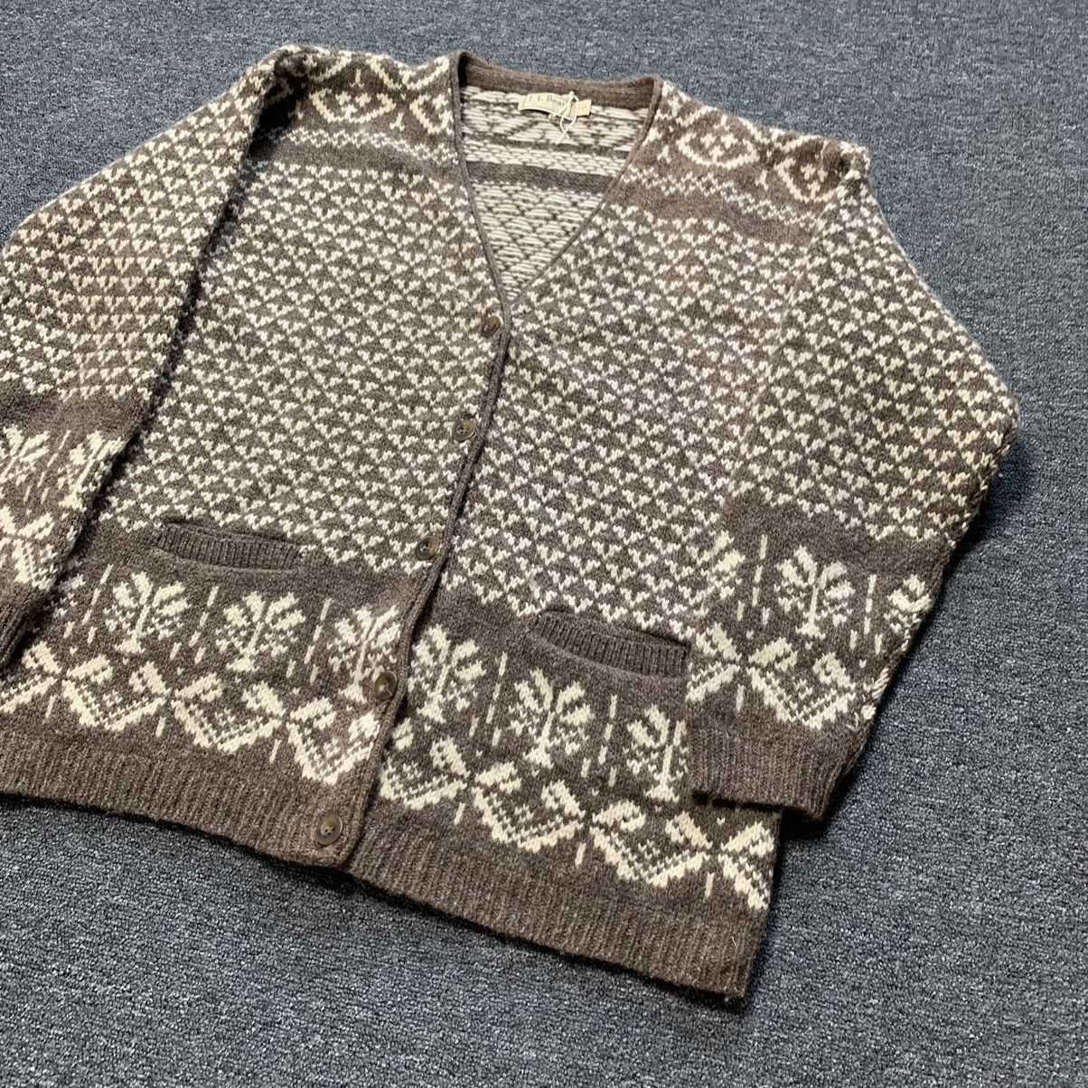 L.L. Bean Rare Vintage LL Bean Knit Sweater 100% Wool Size US L / EU 52-54 / 3 - 3 Thumbnail