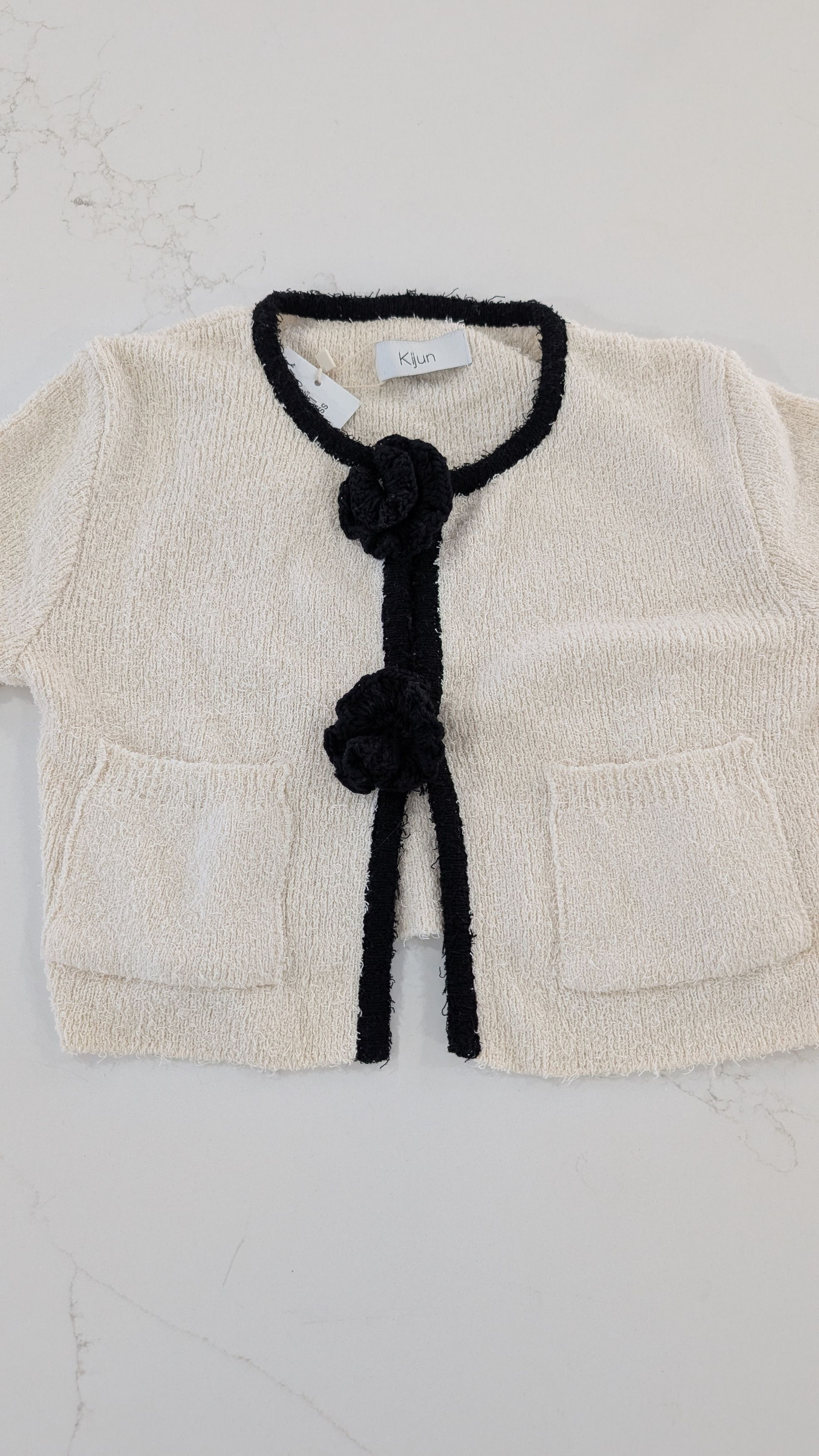 Other Kijun Cropped Crochet Knit Jacket Size S Size S / US 4 / IT 40 - 2 Thumbnail